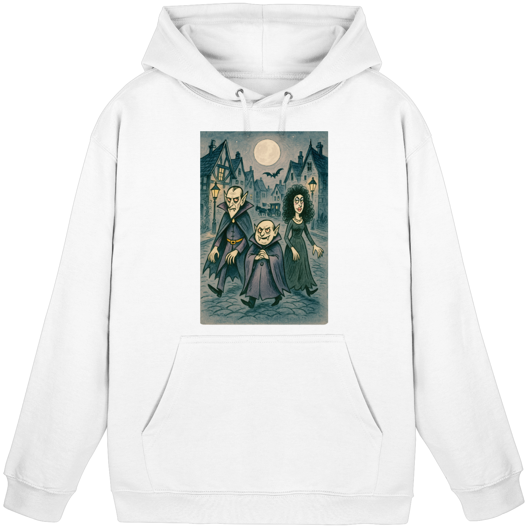 Mondschein in der Monstergasse - Basic Unisex Hoodie