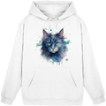 Graue Katze im Aquarellstil - Basic Unisex Hoodie