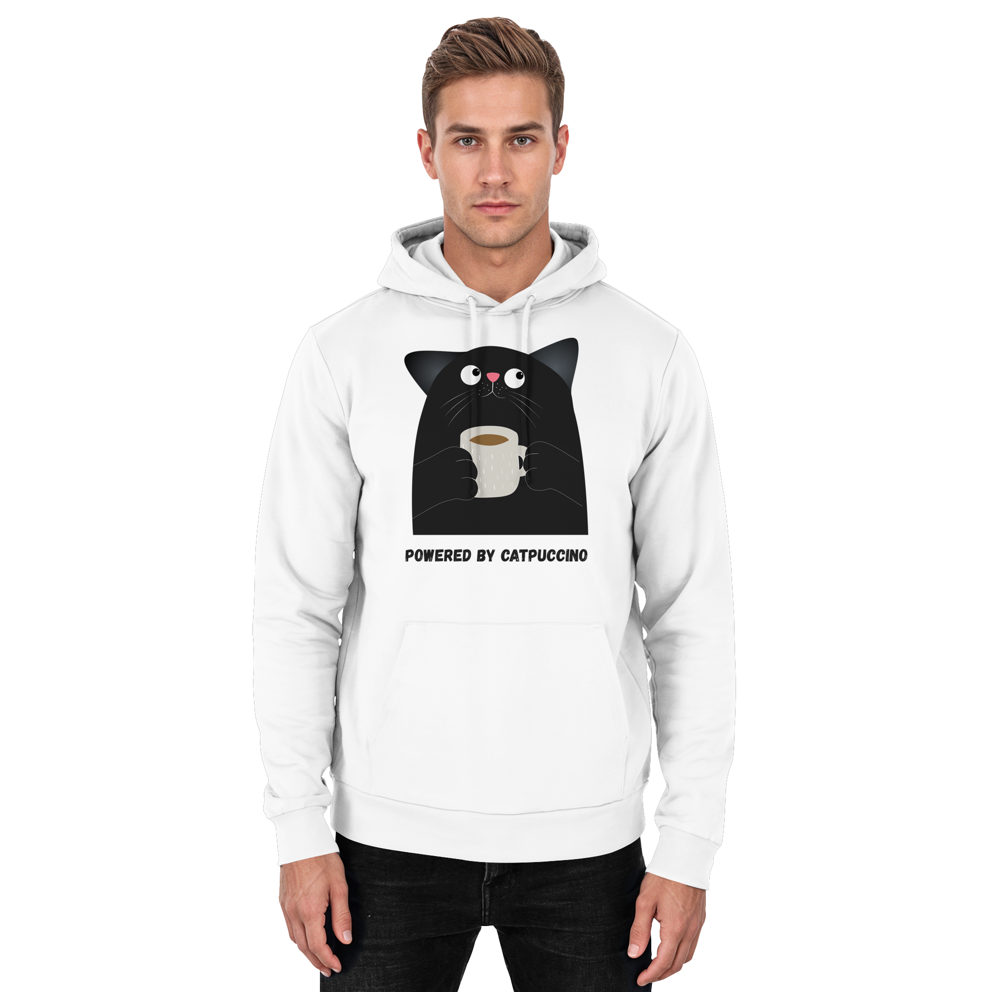 Powered by Catpuccino - Basic Unisex Hoodie