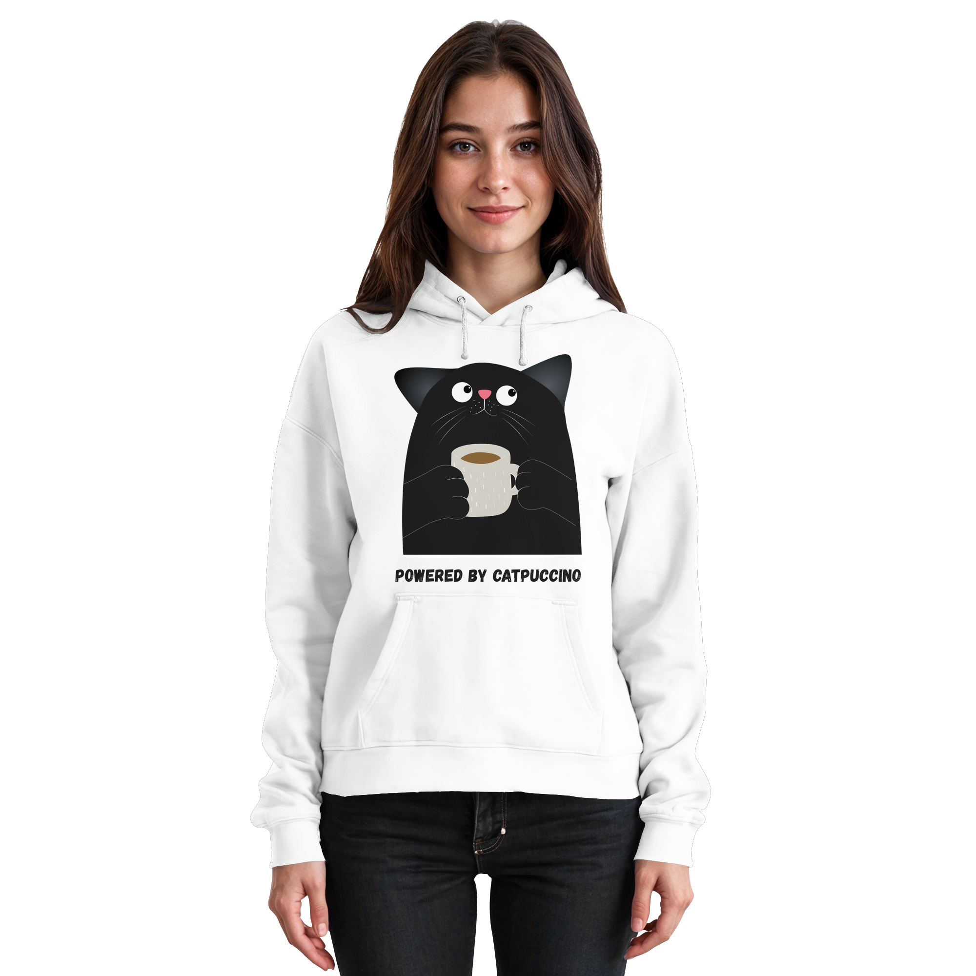 Powered by Catpuccino - Basic Unisex Hoodie