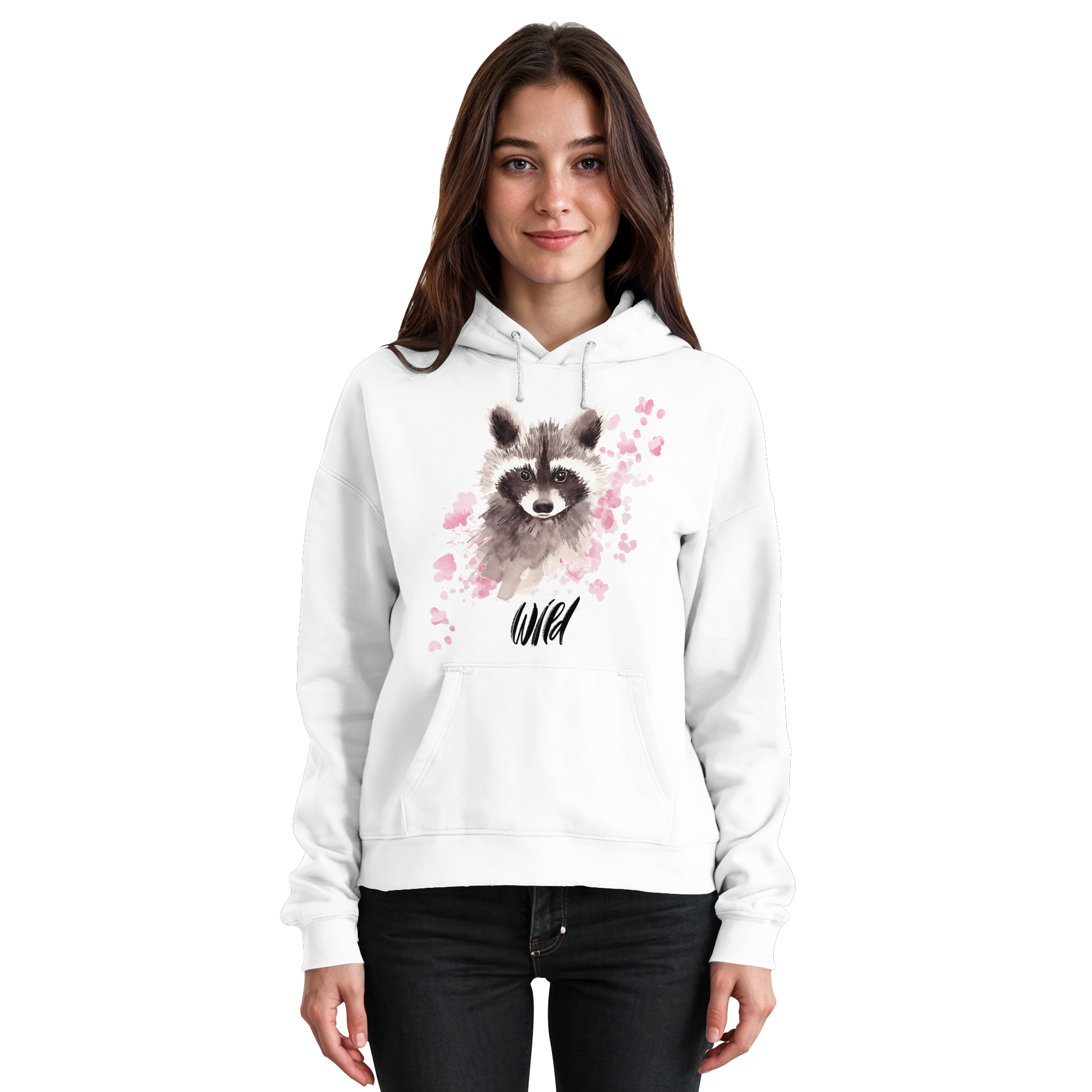Aquarell Waschbär - Basic Unisex Hoodie