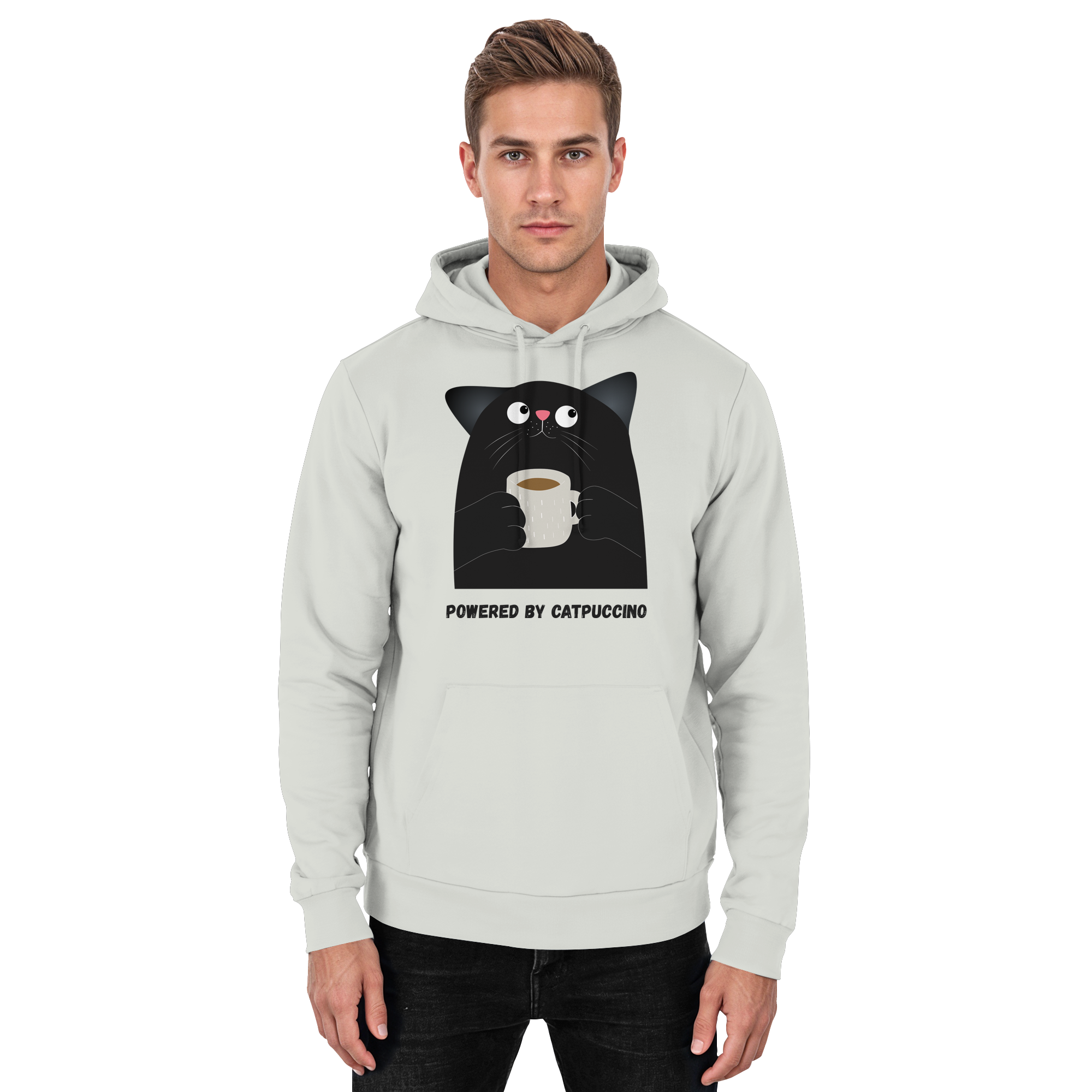 Powered by Catpuccino - Basic Unisex Hoodie