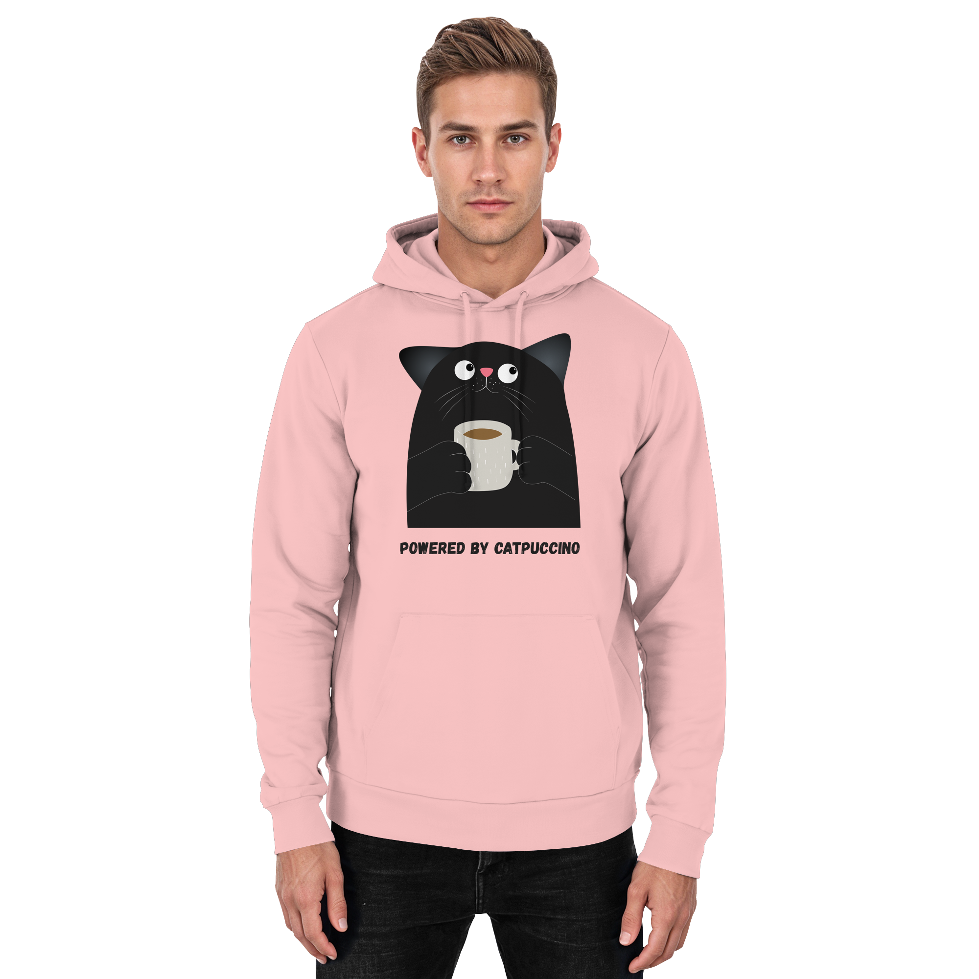 Powered by Catpuccino - Basic Unisex Hoodie