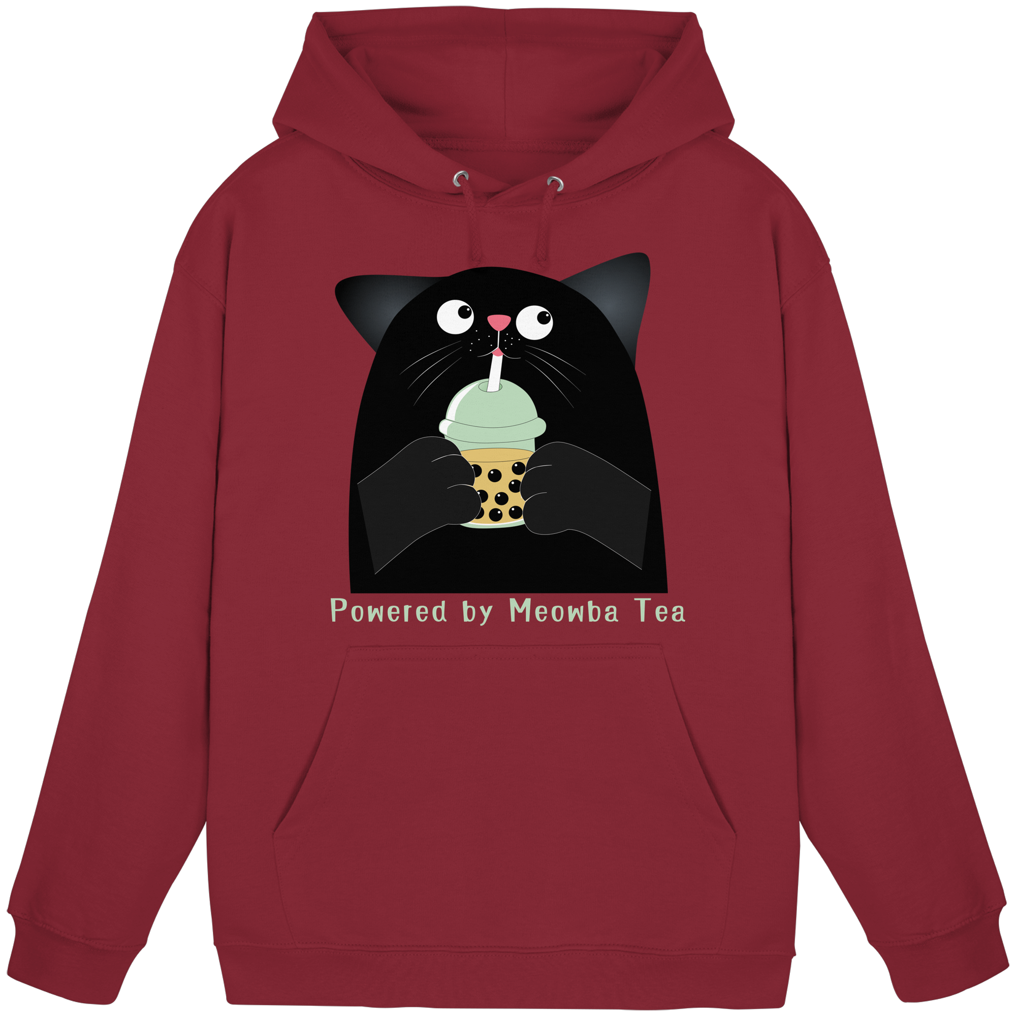 Powered by Meowba Tea - Basic Unisex Hoodie