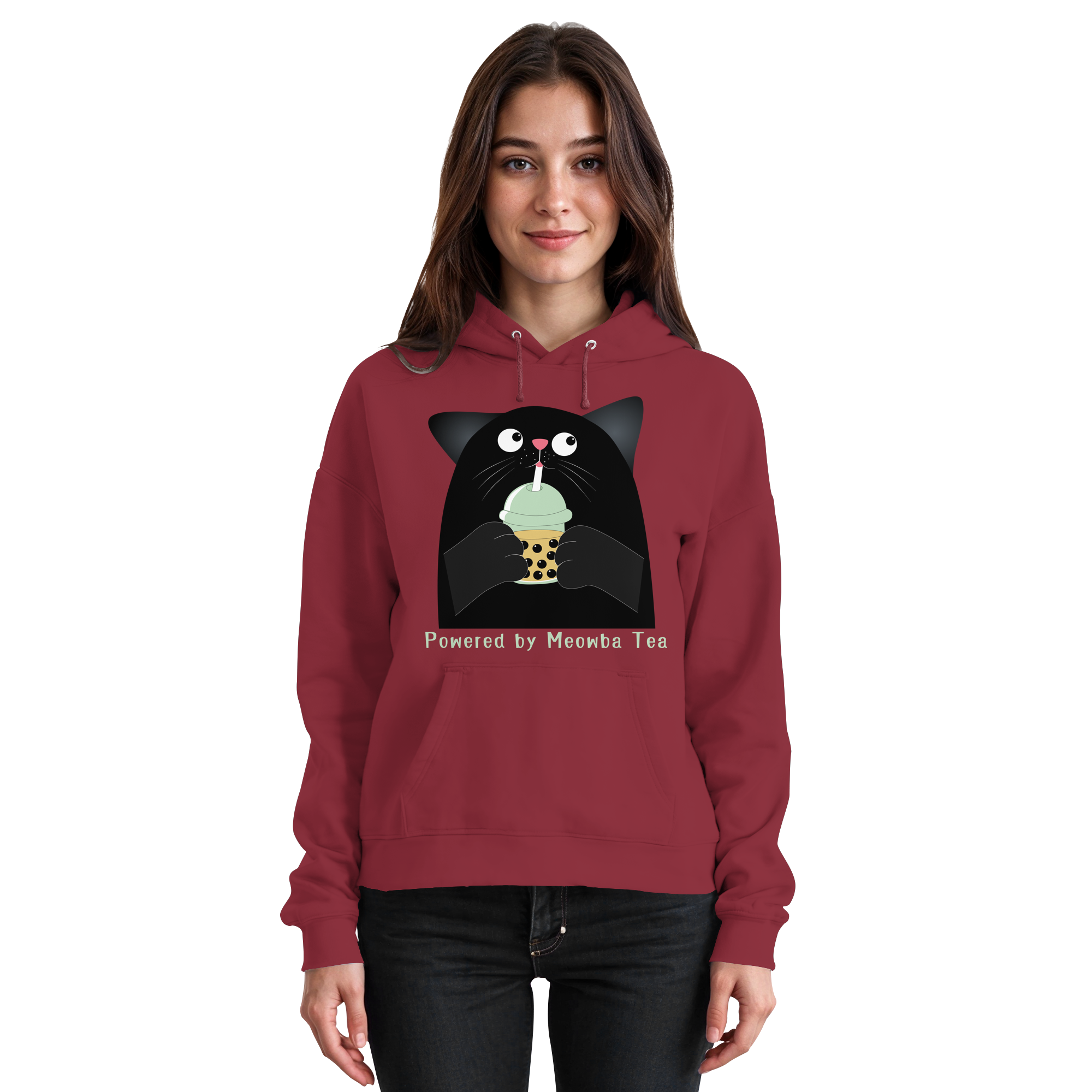 Powered by Meowba Tea - Basic Unisex Hoodie