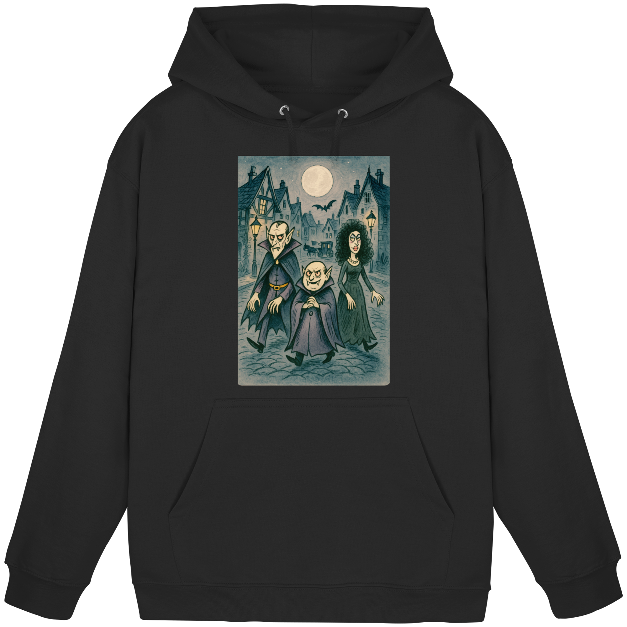 Mondschein in der Monstergasse - Basic Unisex Hoodie