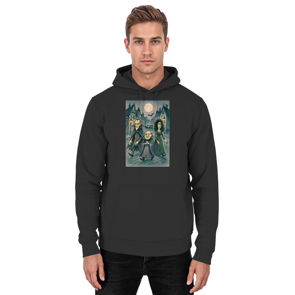 Mondschein in der Monstergasse - Basic Unisex Hoodie