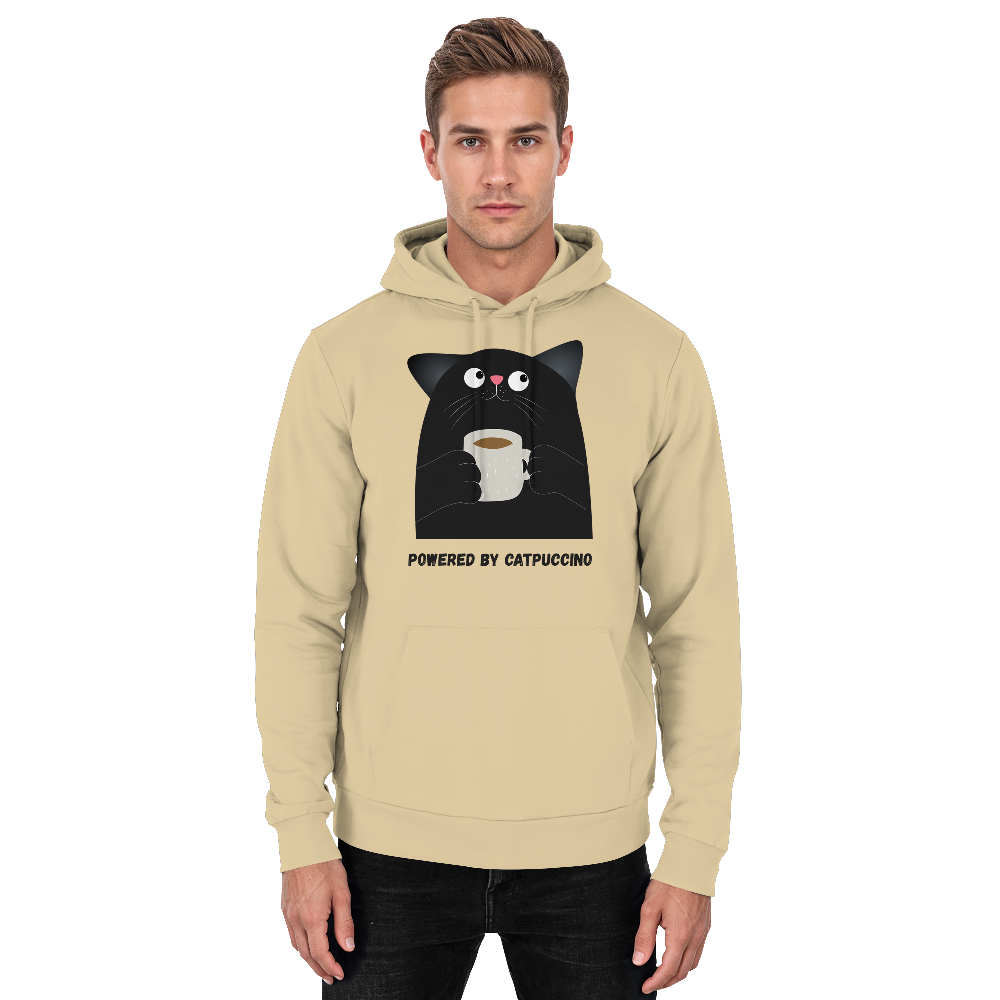 Powered by Catpuccino - Basic Unisex Hoodie