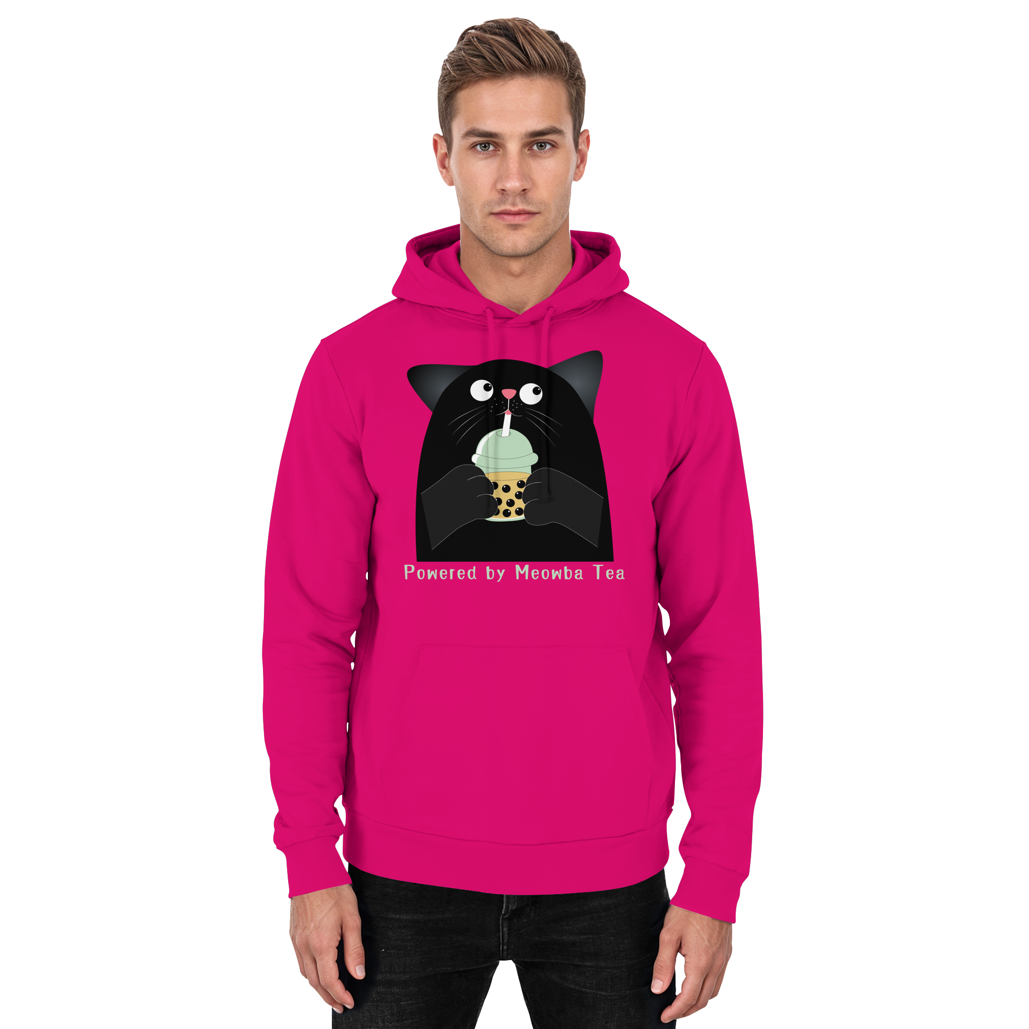 Powered by Meowba Tea - Basic Unisex Hoodie