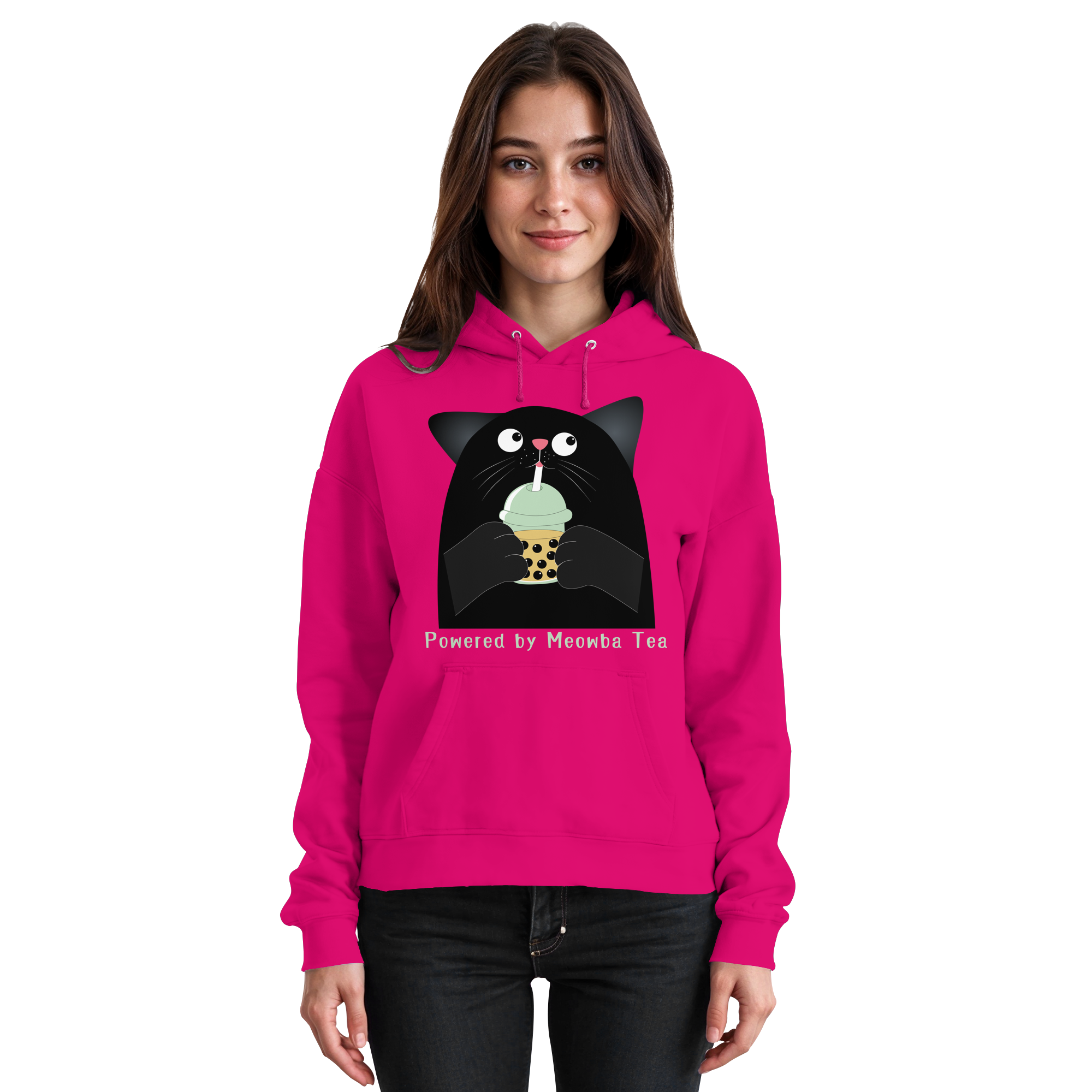 Powered by Meowba Tea - Basic Unisex Hoodie