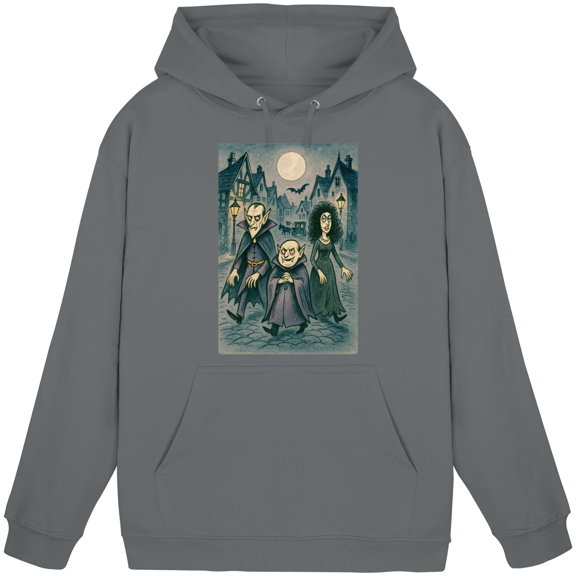 Mondschein in der Monstergasse - Basic Unisex Hoodie