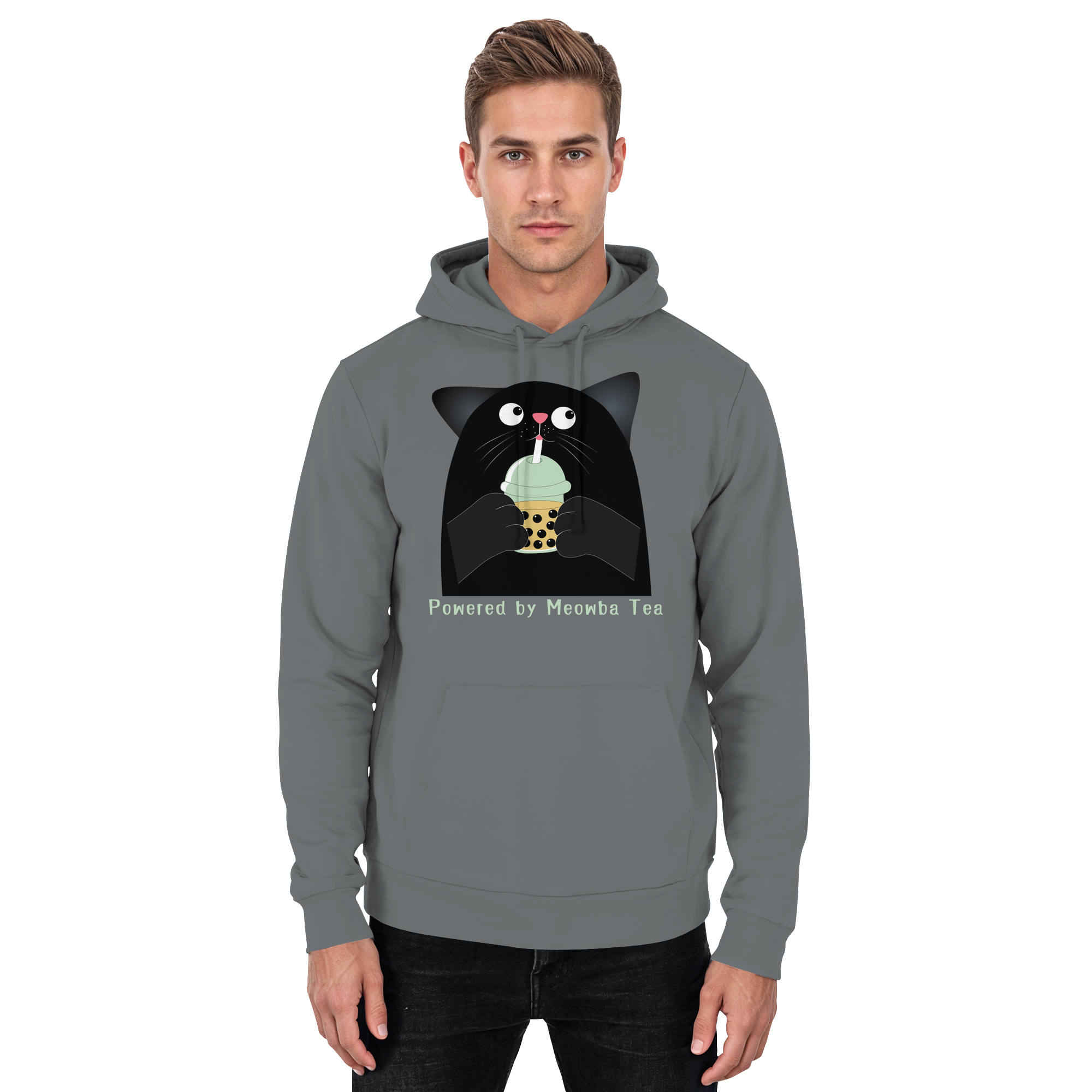 Powered by Meowba Tea - Basic Unisex Hoodie