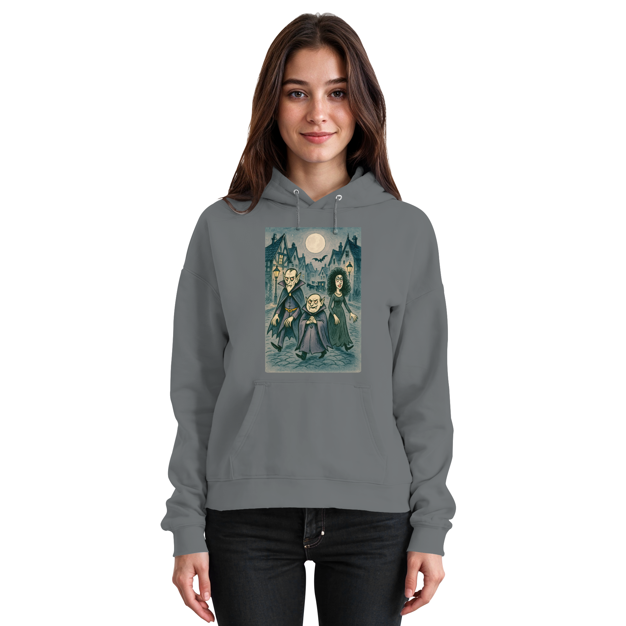 Mondschein in der Monstergasse - Basic Unisex Hoodie