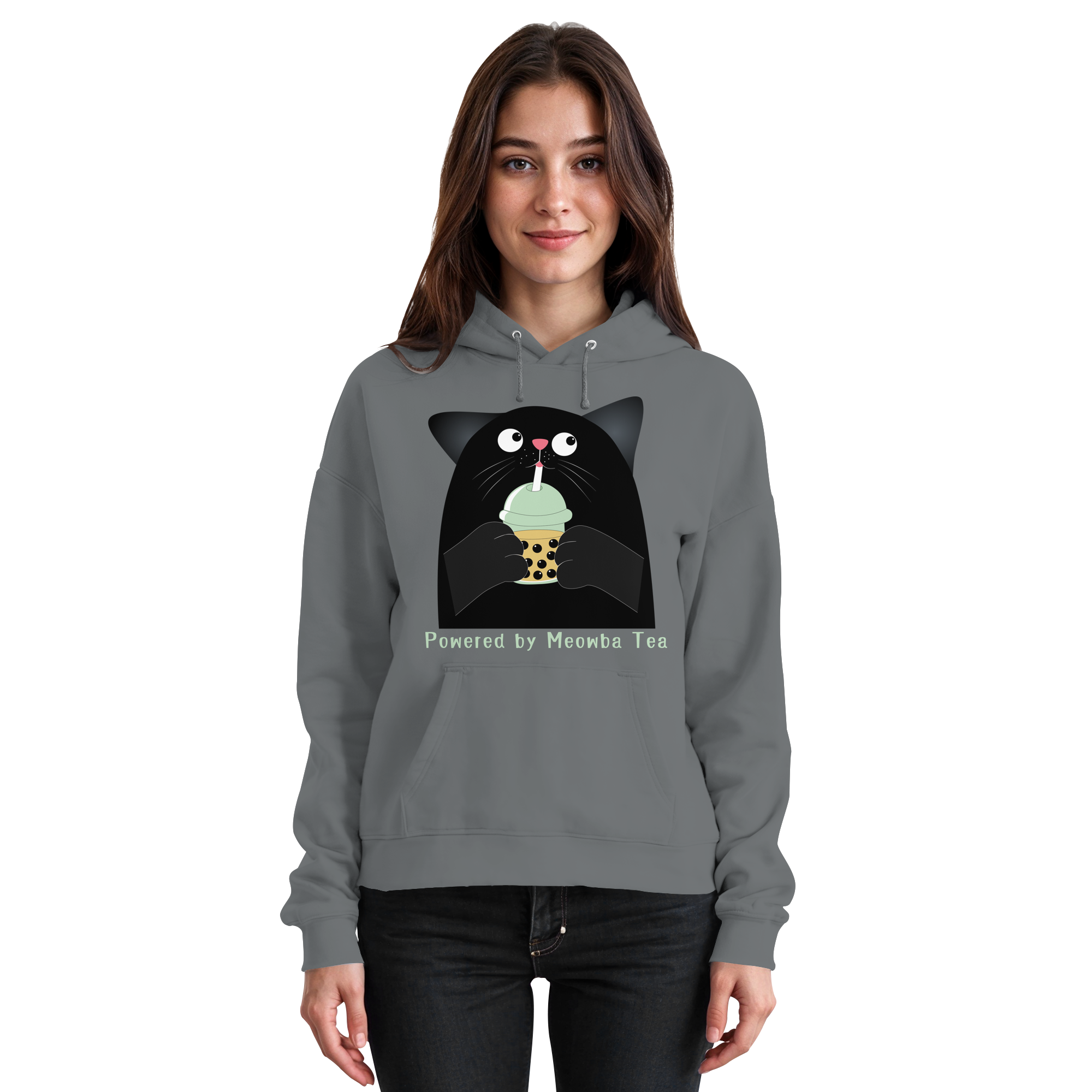 Powered by Meowba Tea - Basic Unisex Hoodie