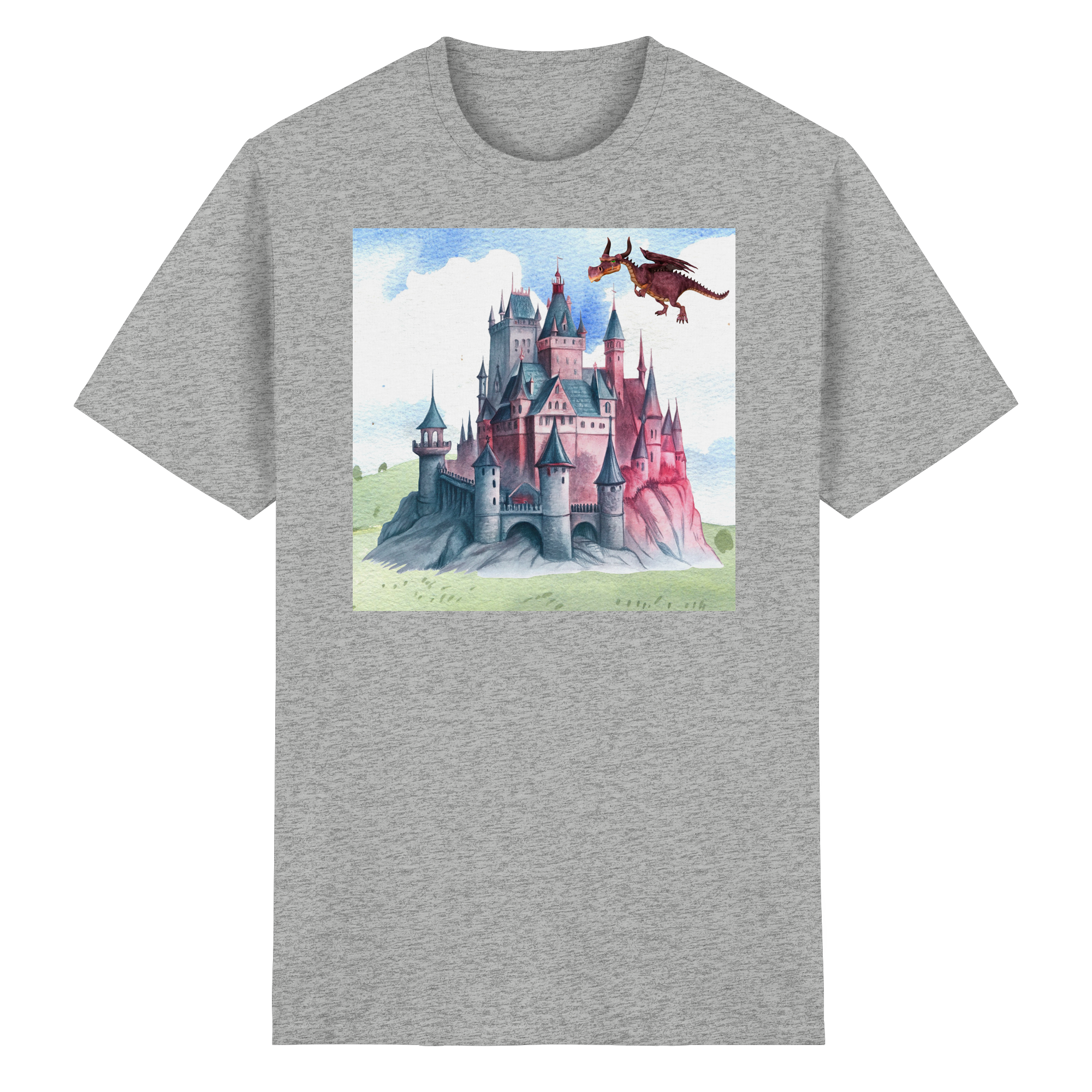 Das Schloss der Drachen - Heavy Cotton T-Shirt