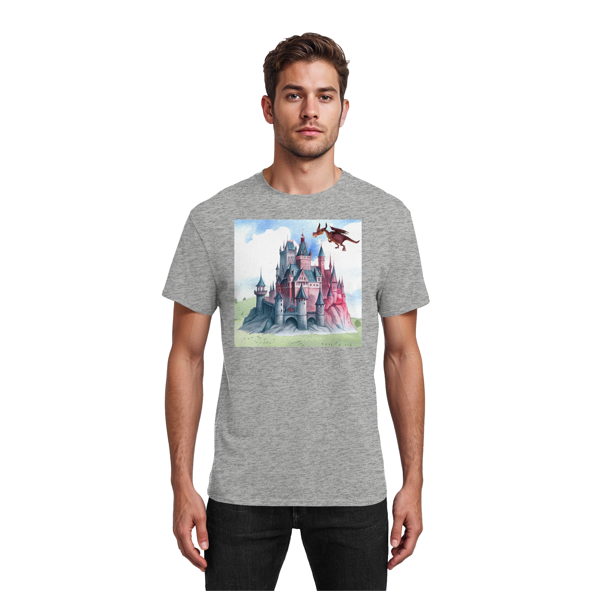 Das Schloss der Drachen - Heavy Cotton T-Shirt