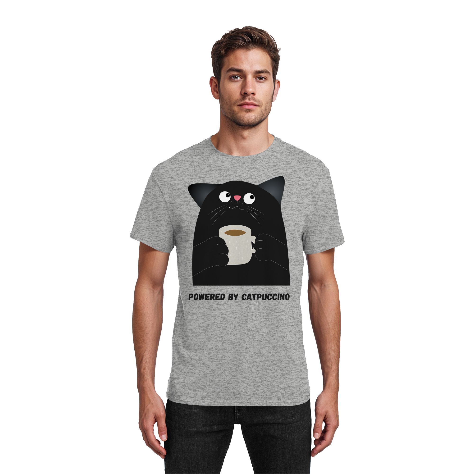 Powered by Catpuccino - Heavy Cotton T-Shirt