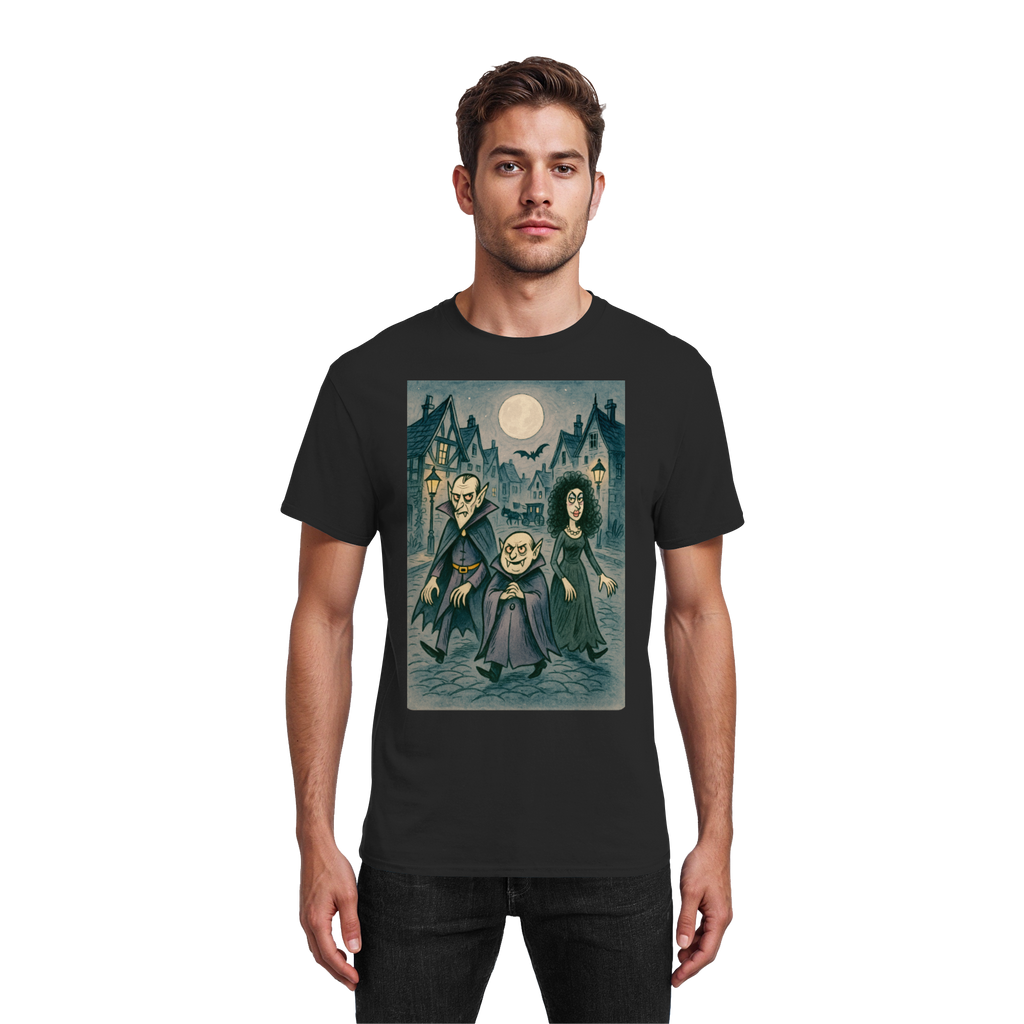Mondschein in der Monstergasse - Heavy Cotton T-Shirt