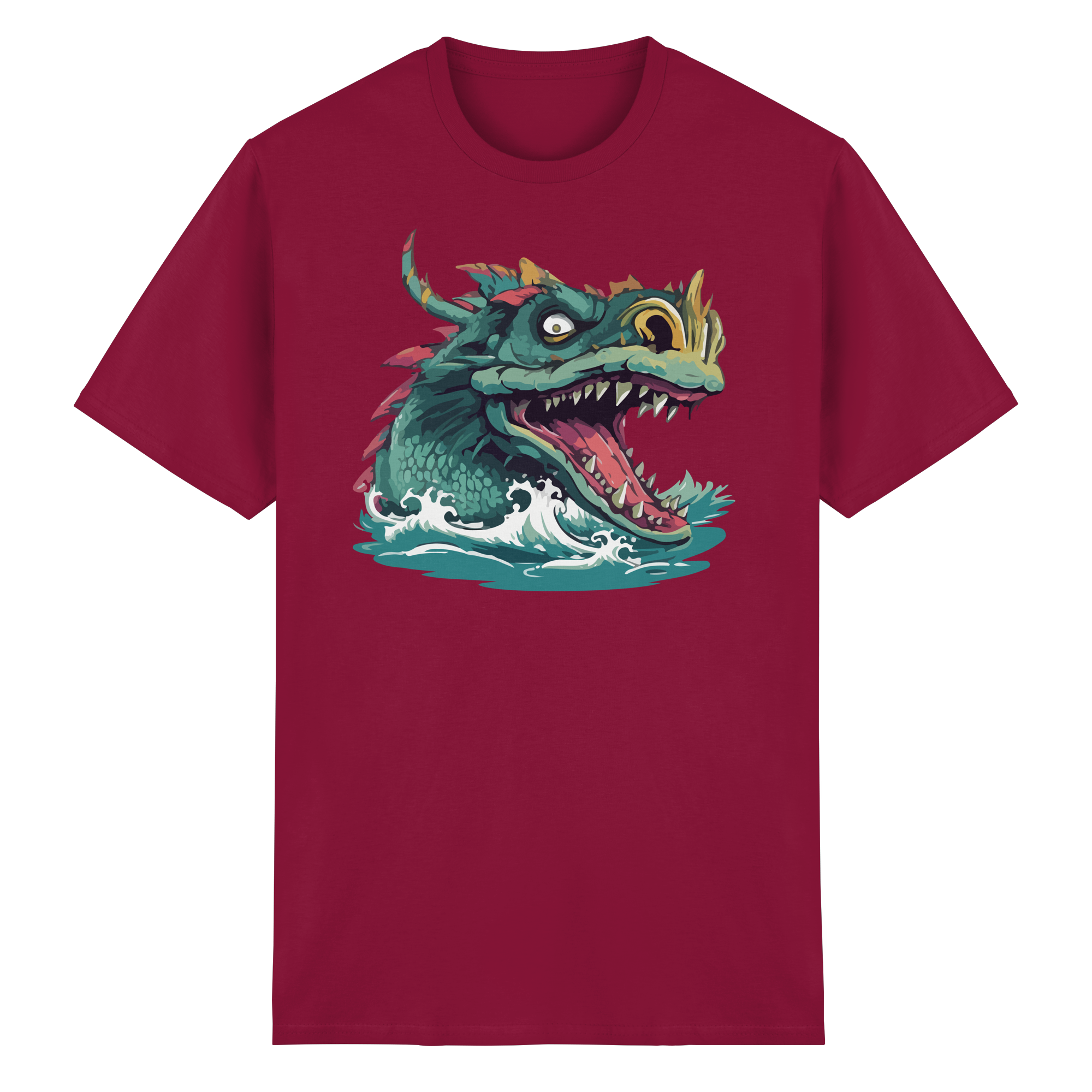 Beware of the Lake Monster - Heavy Cotton T-Shirt