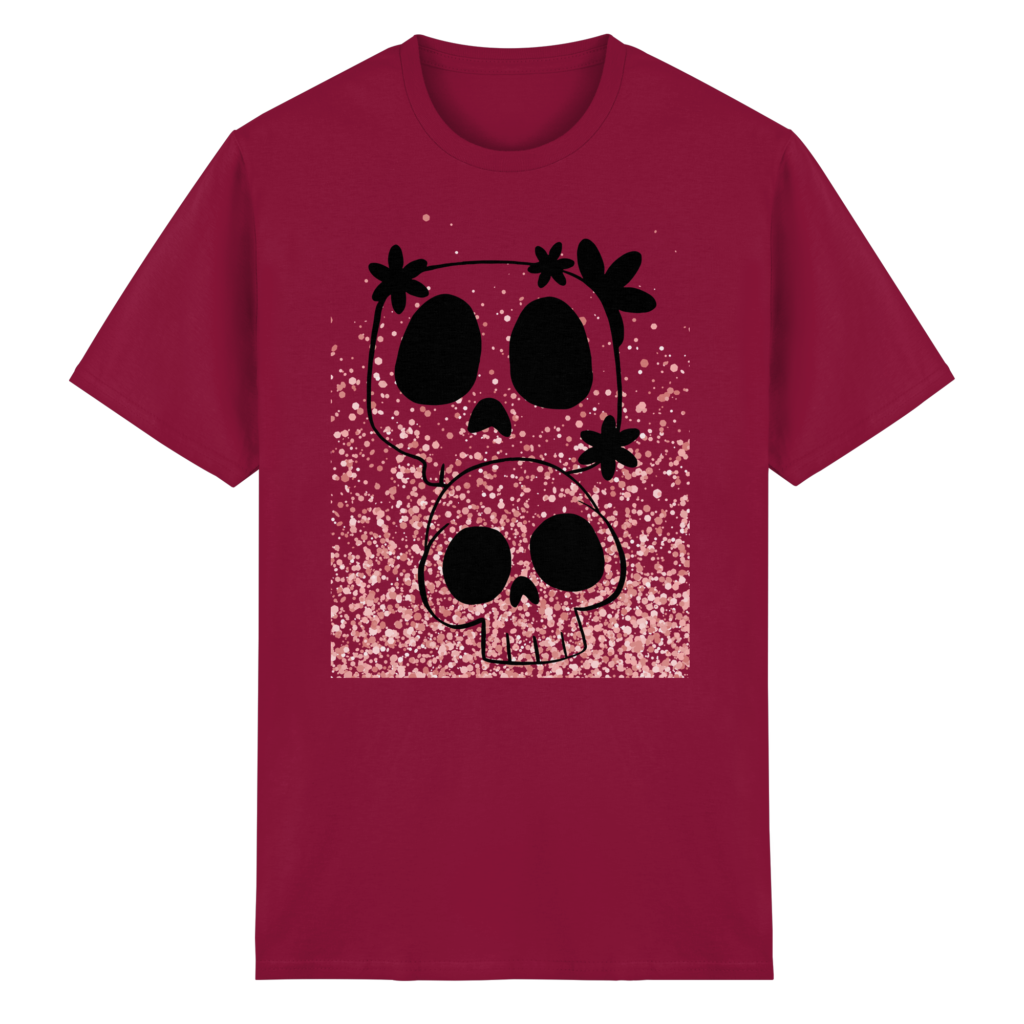Flower Skull - Heavy Cotton T-Shirt