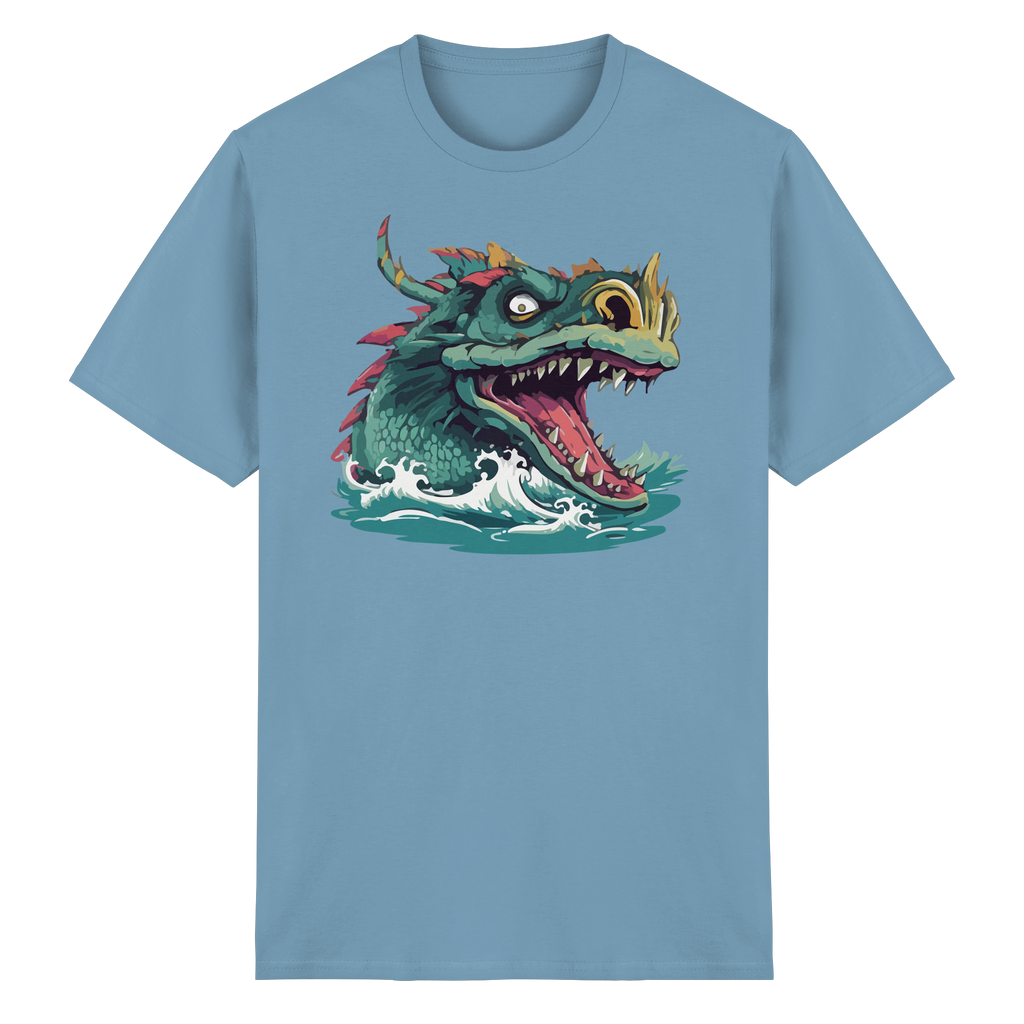 Beware of the Lake Monster - Heavy Cotton T-Shirt