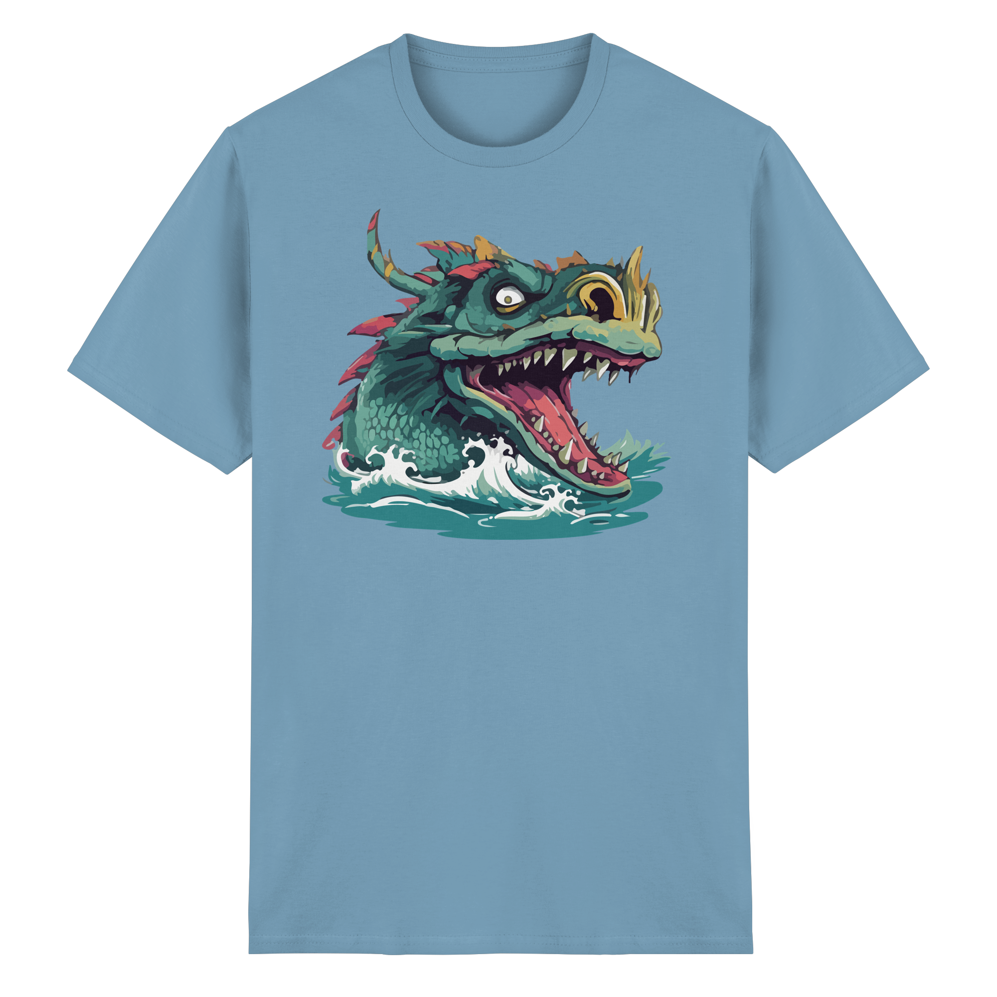 Beware of the Lake Monster - Heavy Cotton T-Shirt
