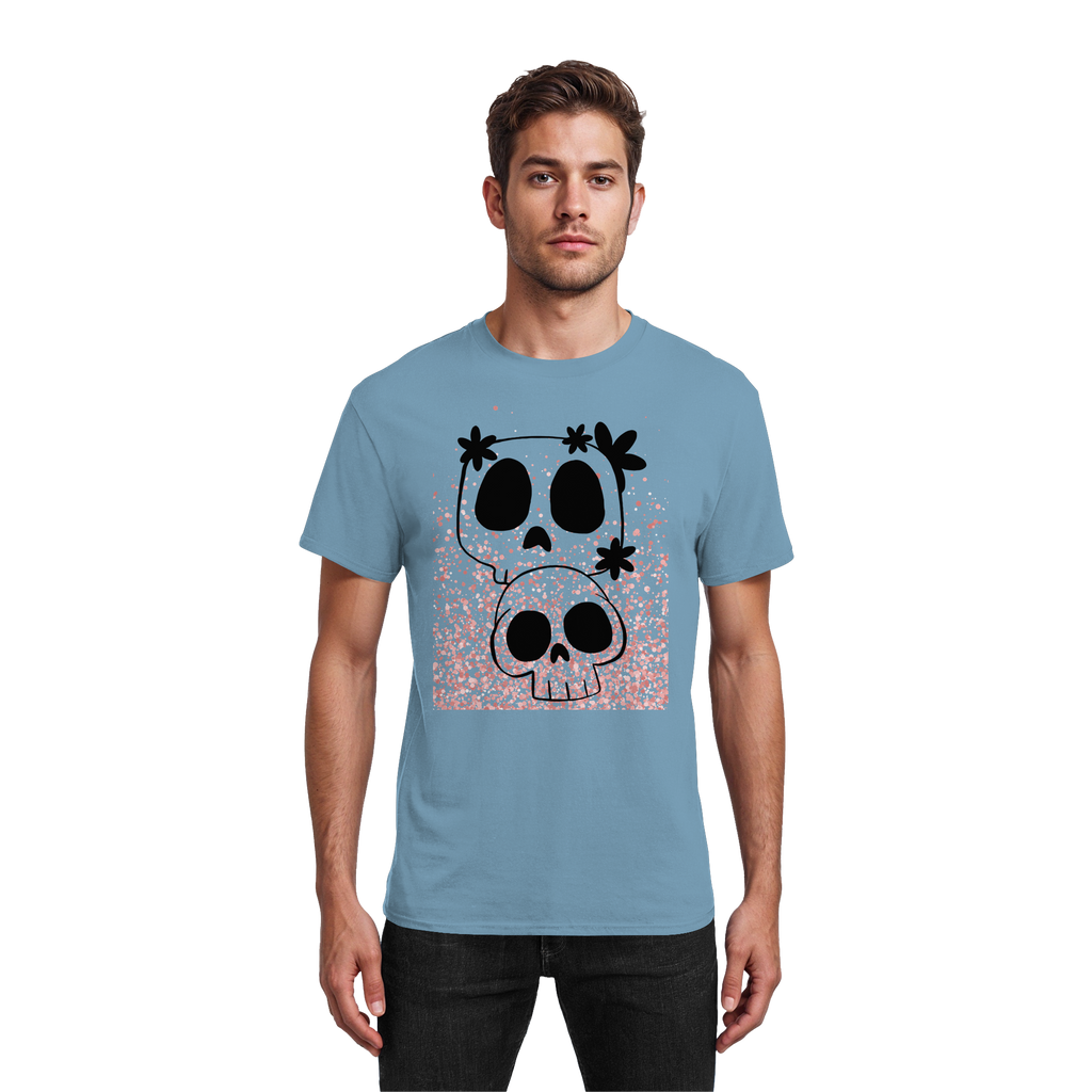 Flower Skull - Heavy Cotton T-Shirt