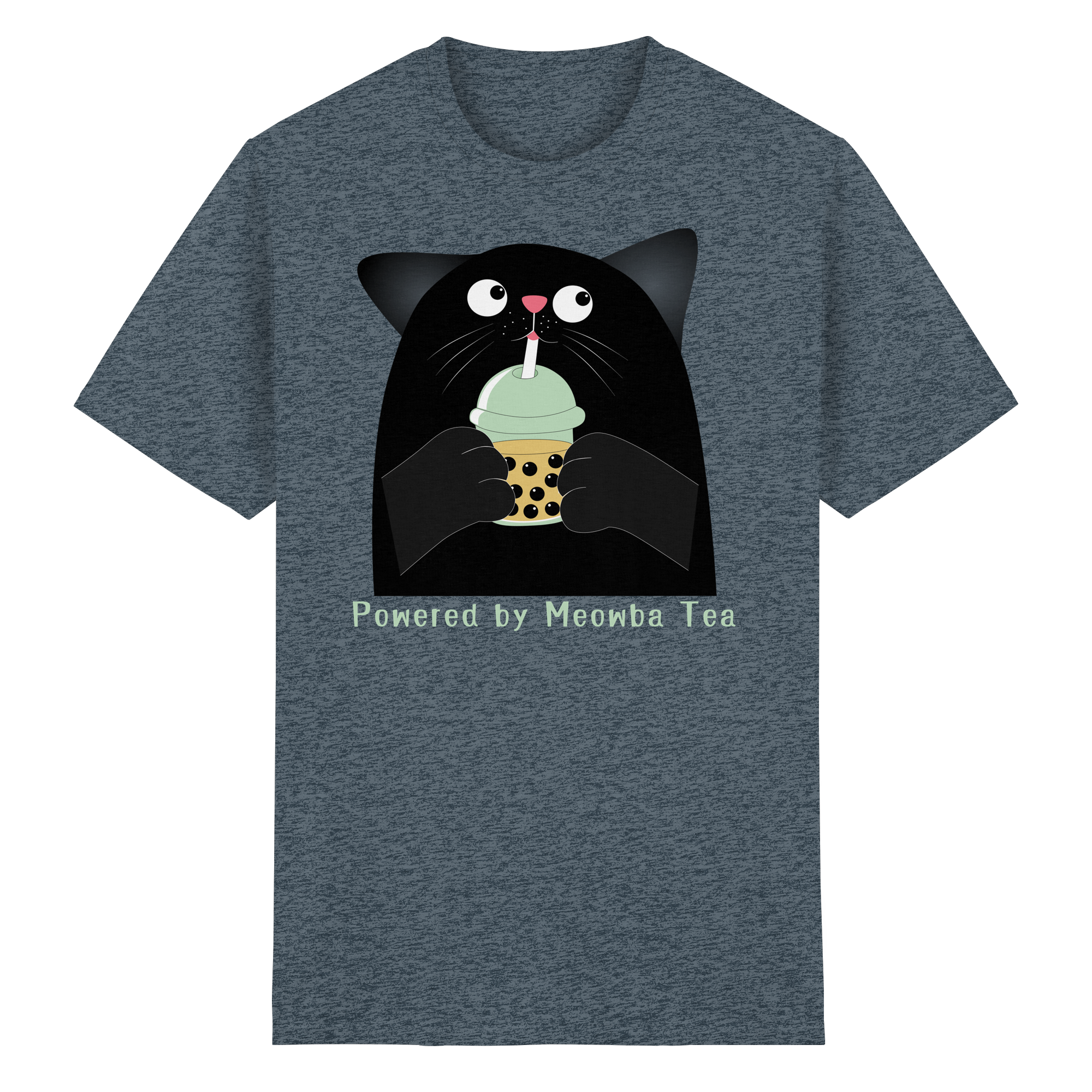 Powered by Meowba Tea - Heavy Cotton T-Shirt