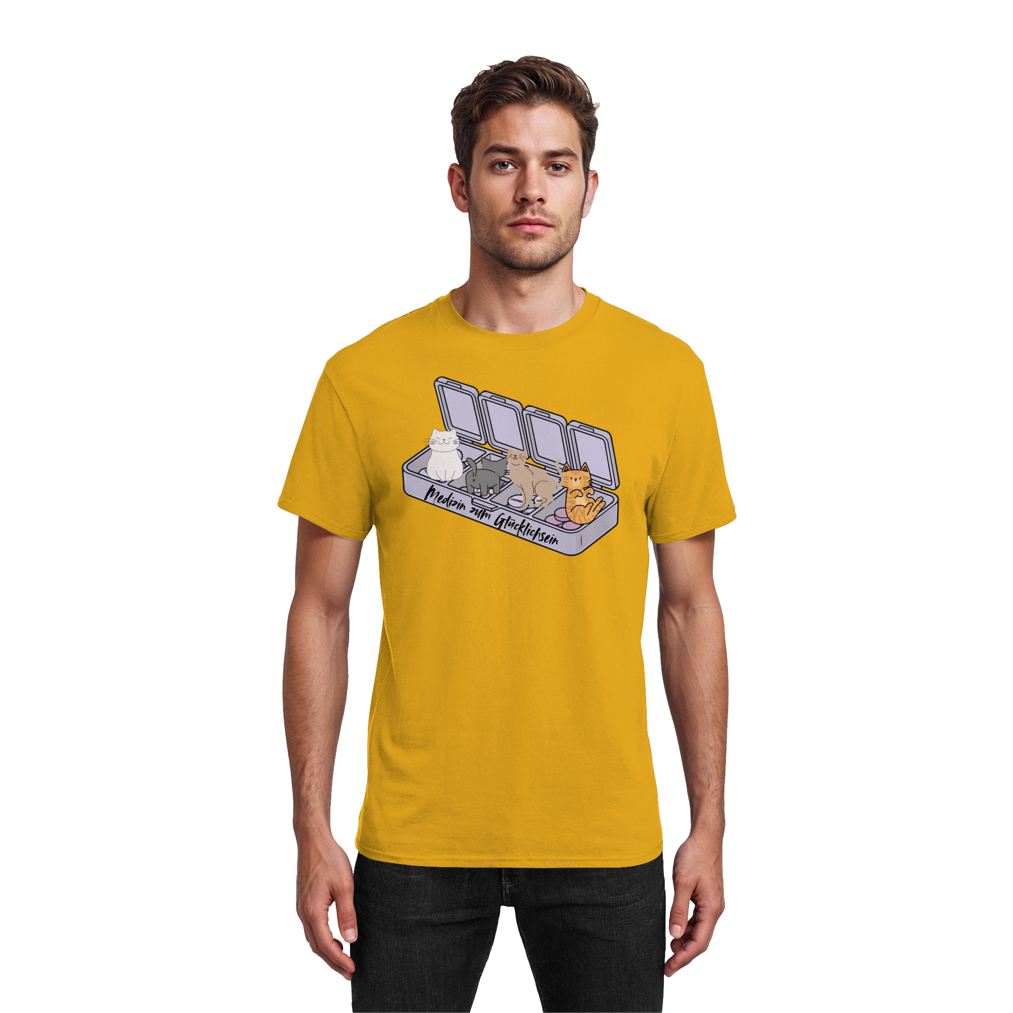 Medizin zum Glücklichsein - Heavy Cotton T-Shirt