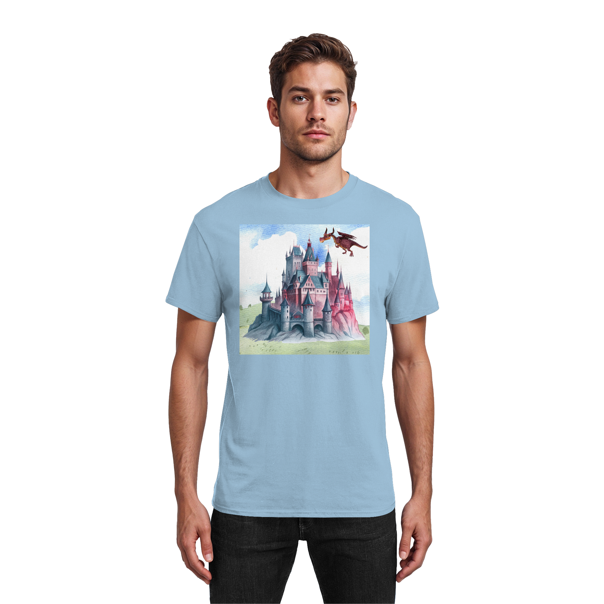 Das Schloss der Drachen - Heavy Cotton T-Shirt