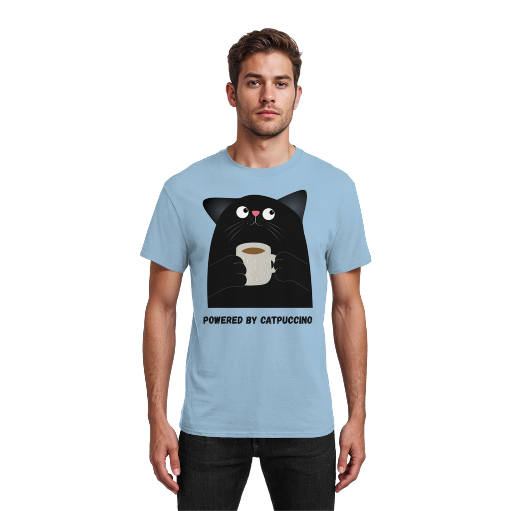 Powered by Catpuccino - Heavy Cotton T-Shirt
