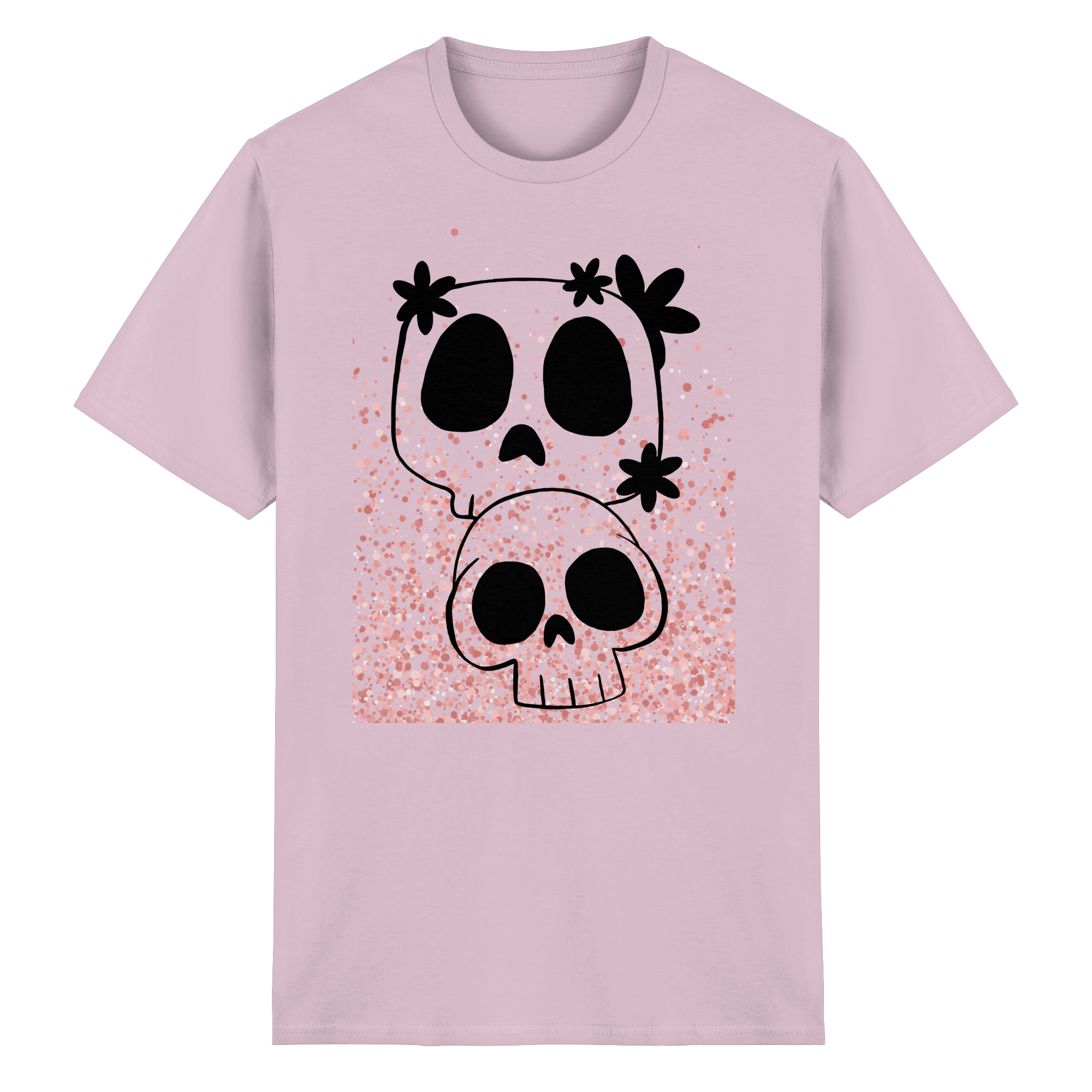 Flower Skull - Heavy Cotton T-Shirt