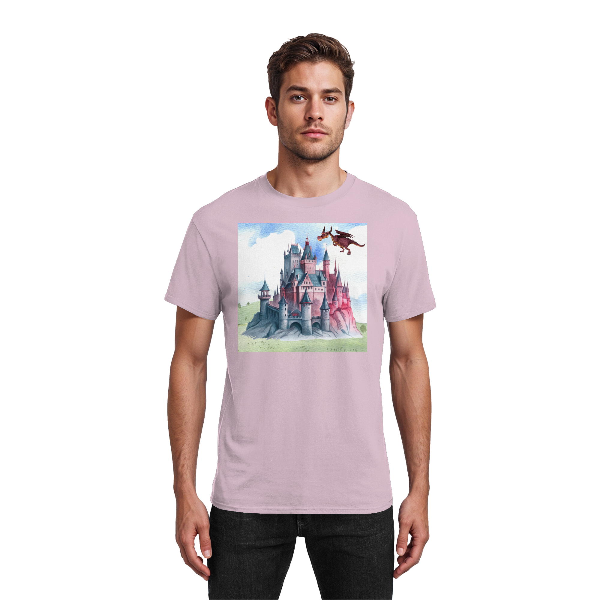 Das Schloss der Drachen - Heavy Cotton T-Shirt