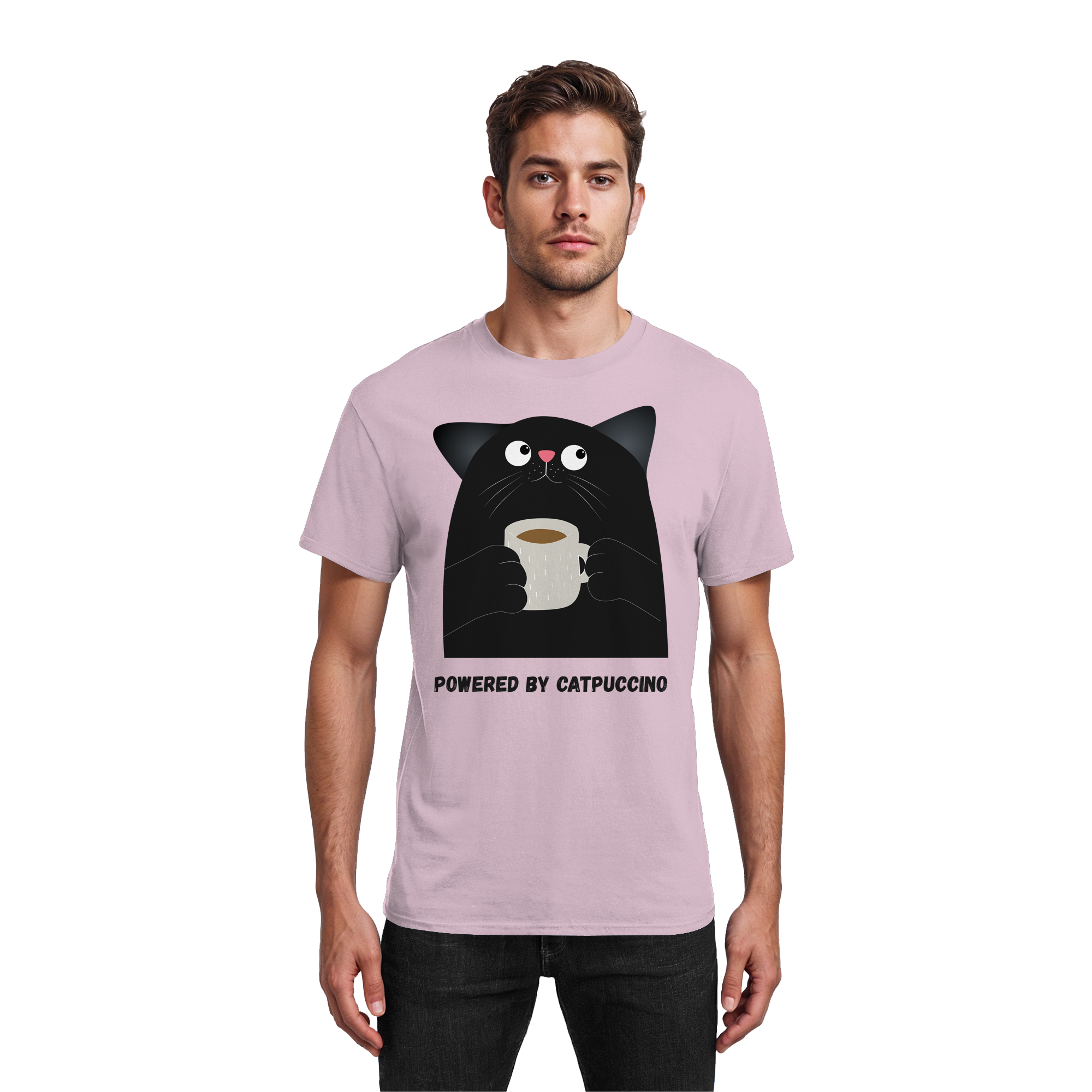 Powered by Catpuccino - Heavy Cotton T-Shirt