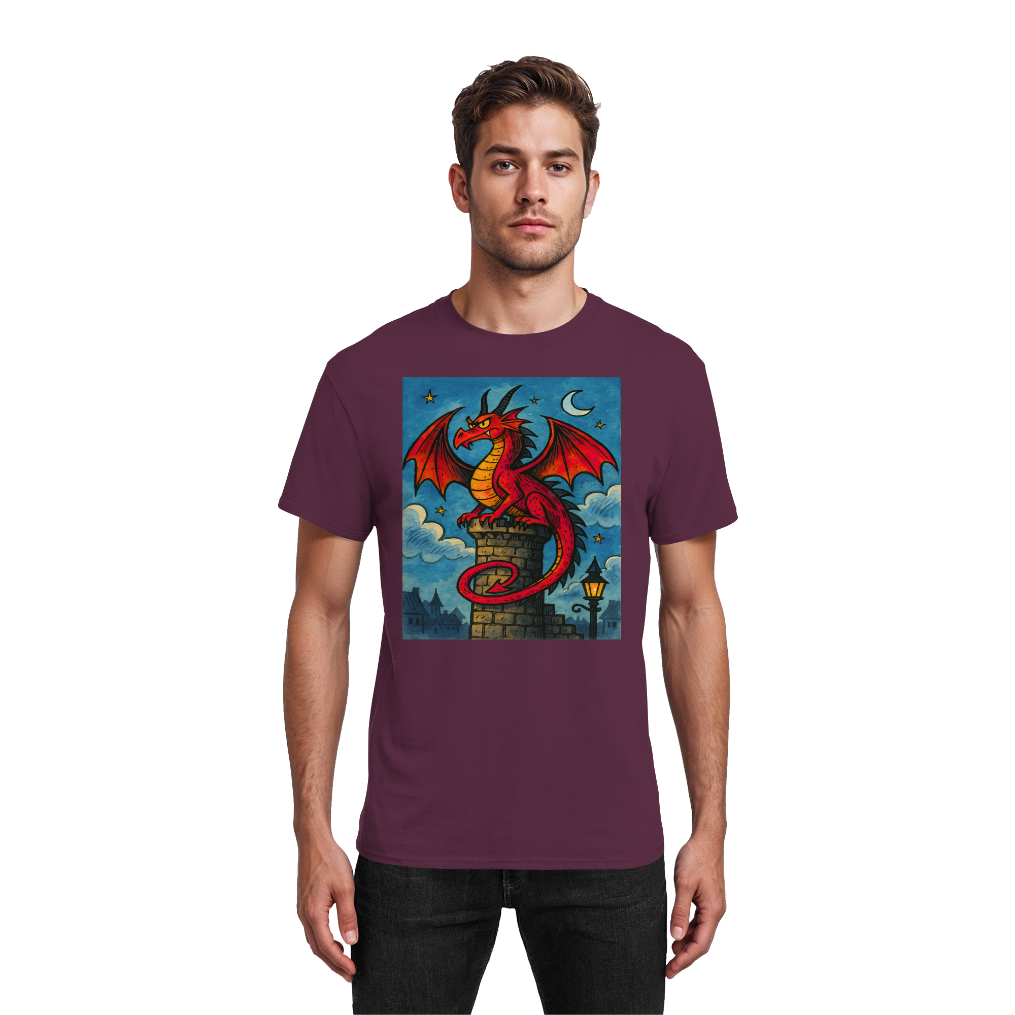 Red Dragon - Nightwatch-Edition - Heavy Cotton T-Shirt