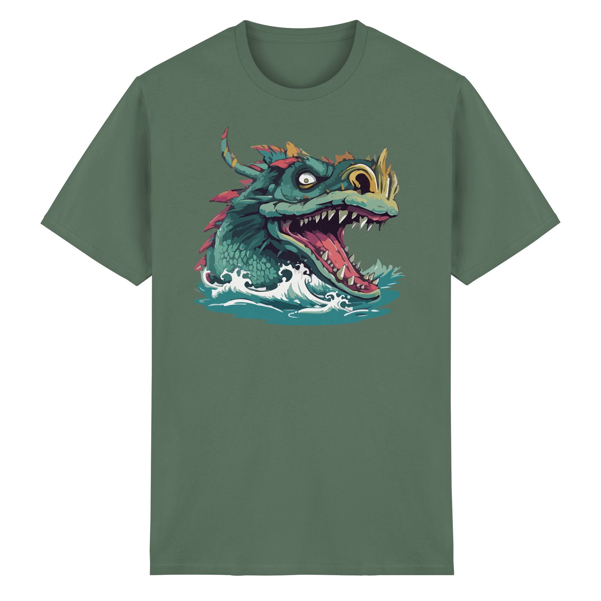 Beware of the Lake Monster - Heavy Cotton T-Shirt