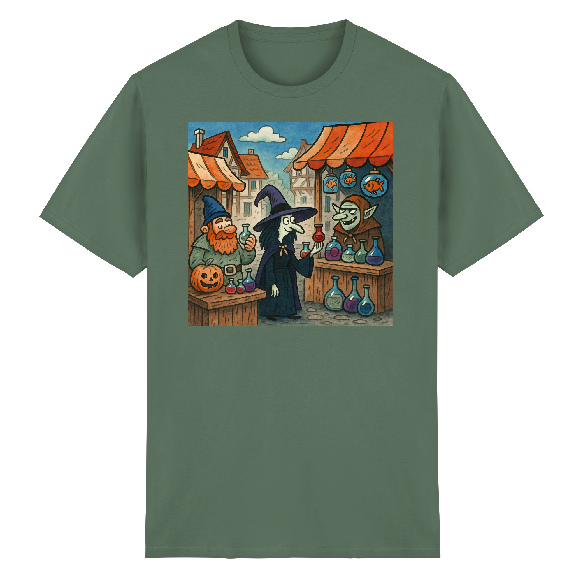 Niedlicher Hexenmarkt - Heavy Cotton T-Shirt