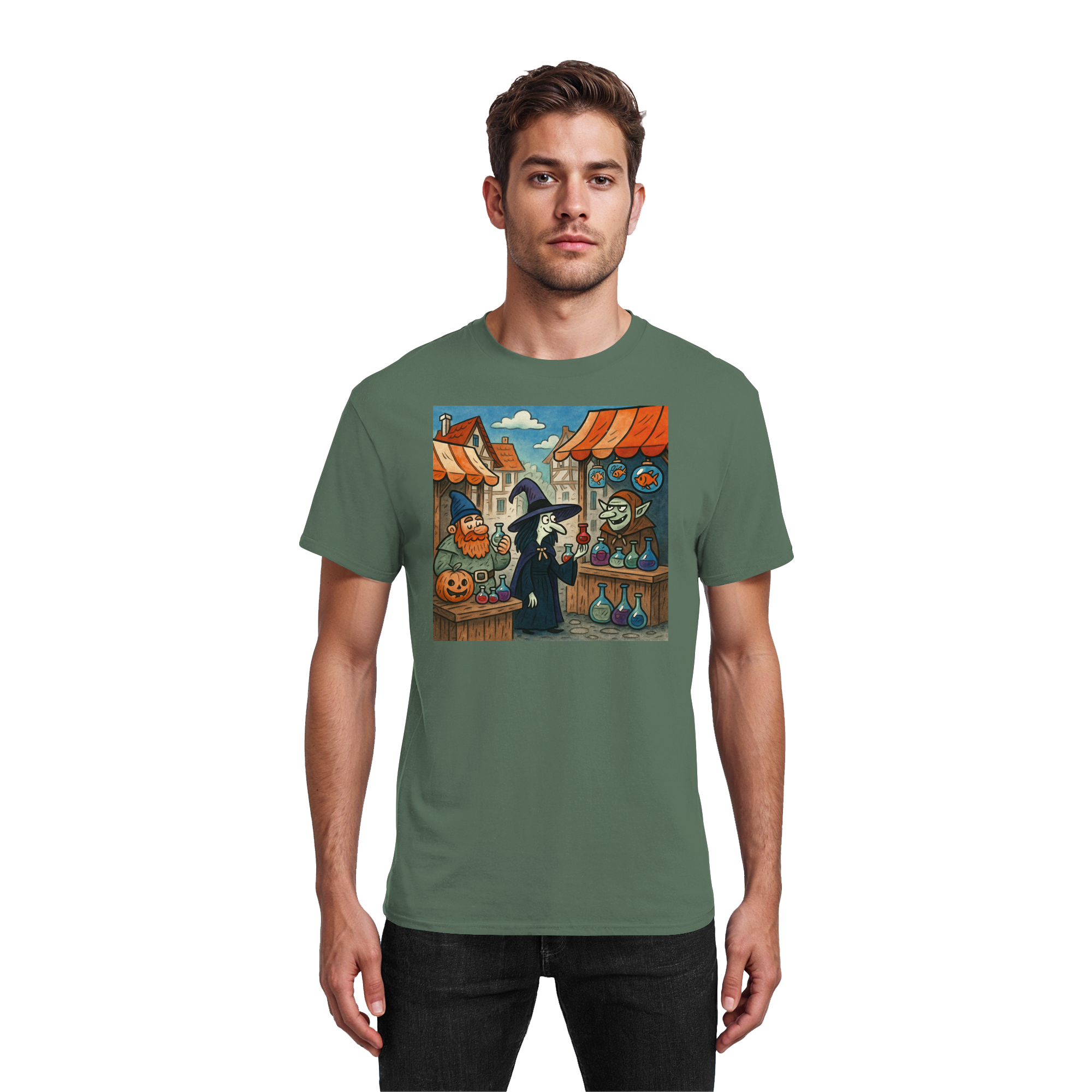 Niedlicher Hexenmarkt - Heavy Cotton T-Shirt