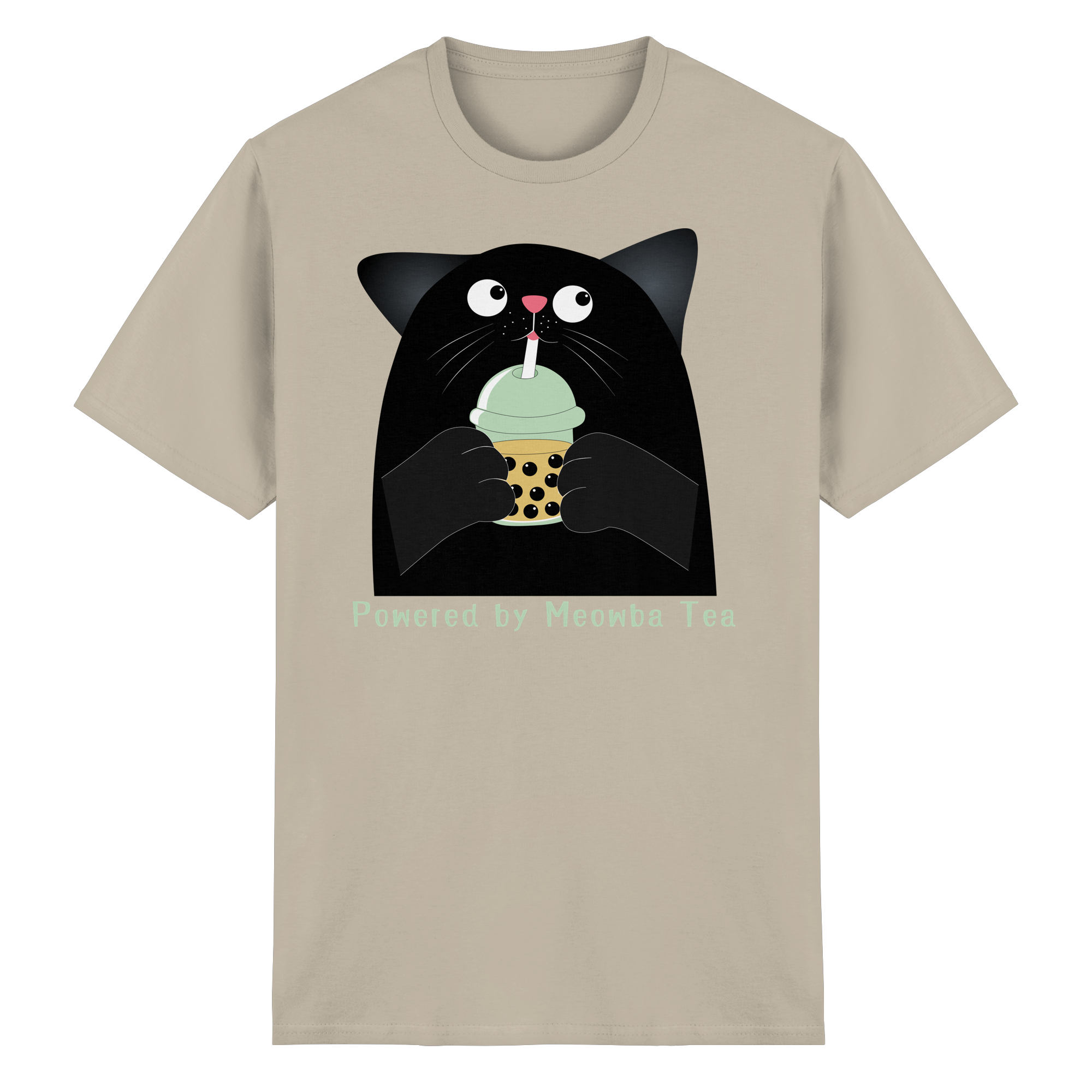 Powered by Meowba Tea - Heavy Cotton T-Shirt