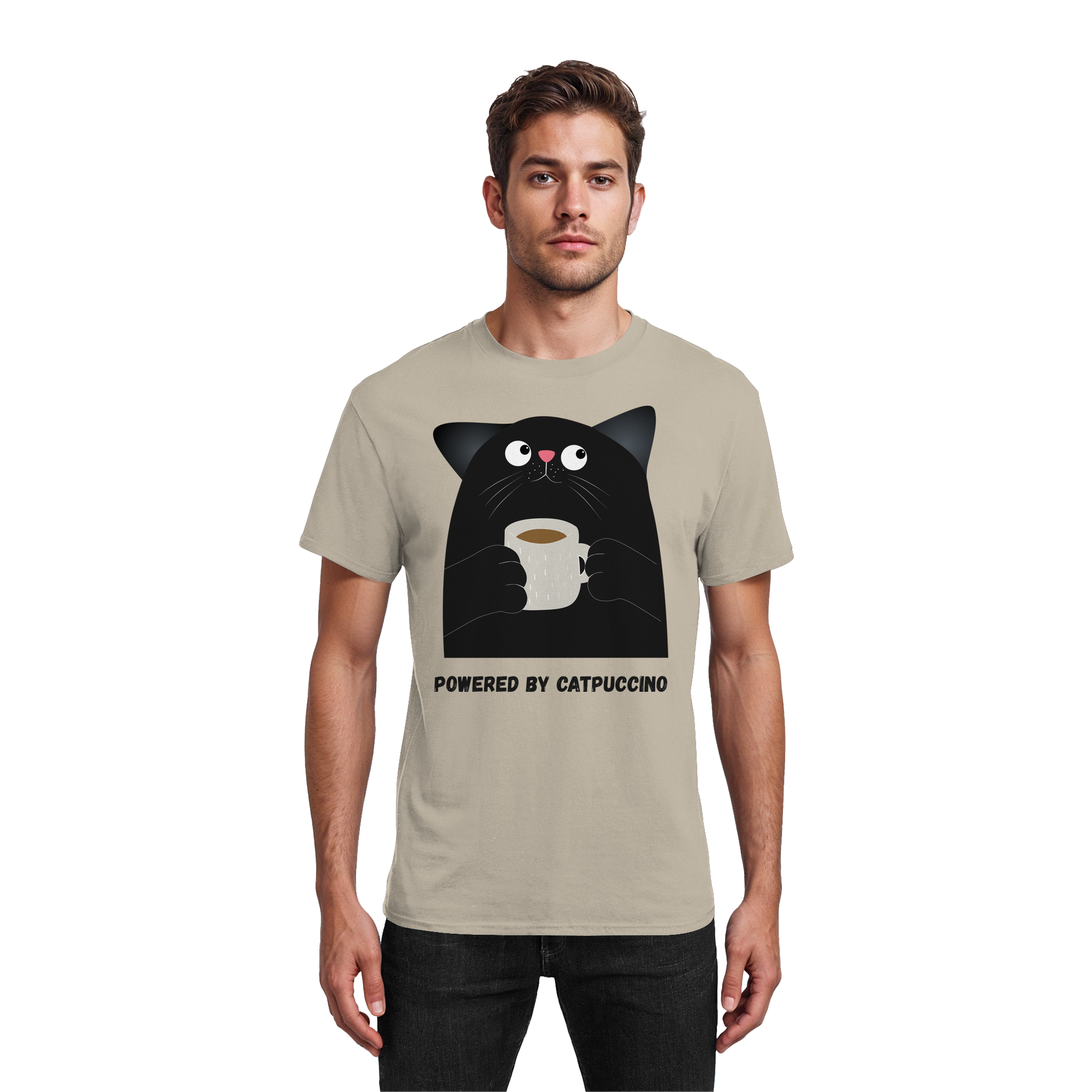 Powered by Catpuccino - Heavy Cotton T-Shirt