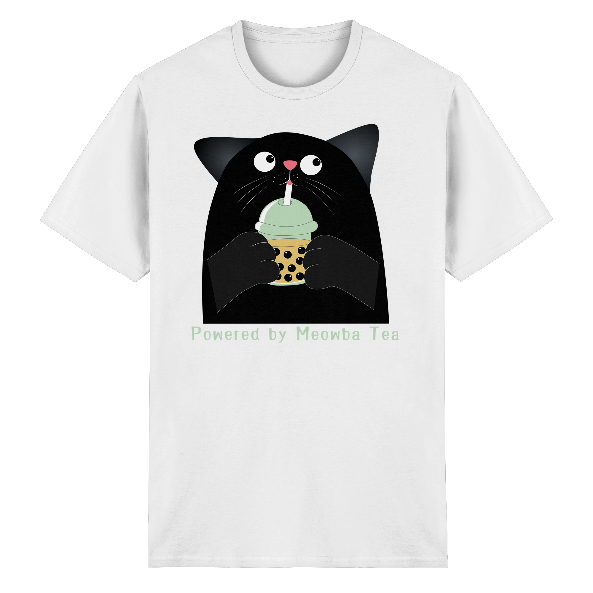 Powered by Meowba Tea - Heavy Cotton T-Shirt