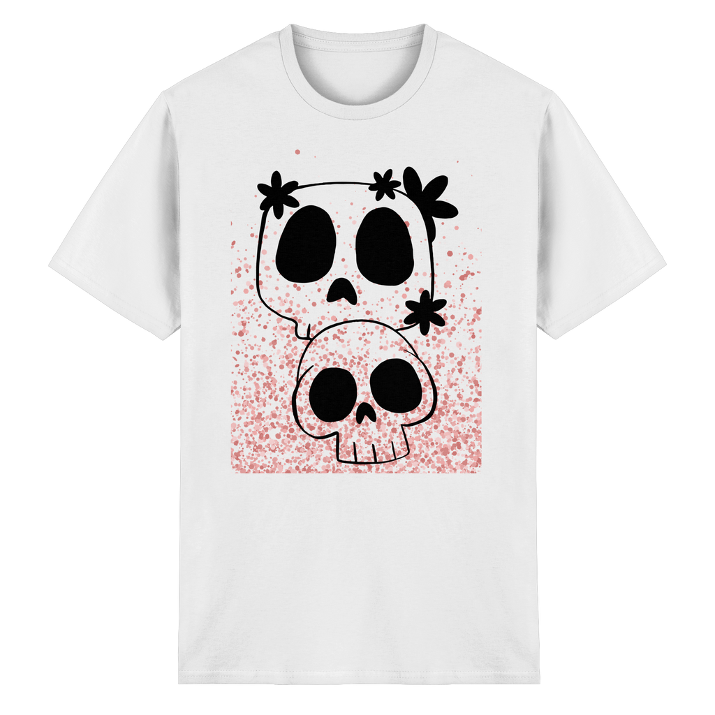 Flower Skull - Heavy Cotton T-Shirt