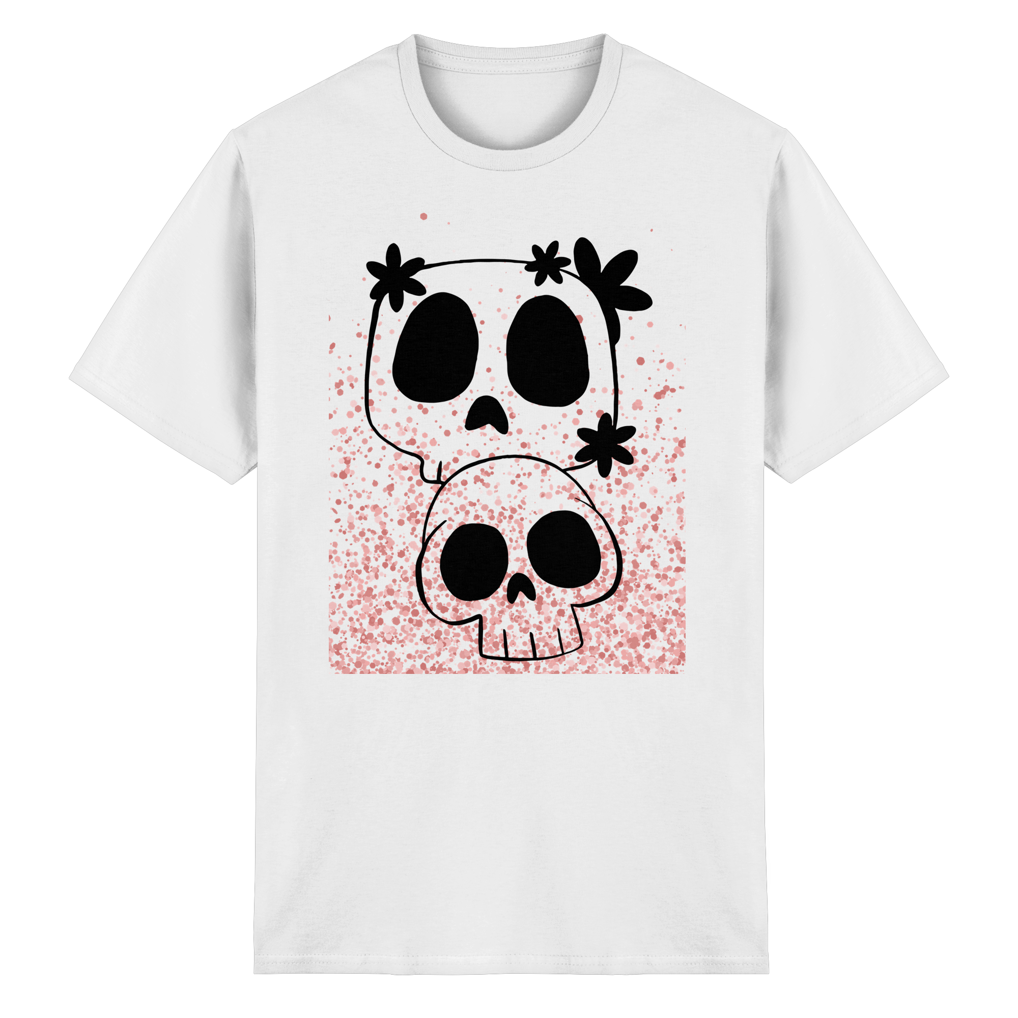 Flower Skull - Heavy Cotton T-Shirt