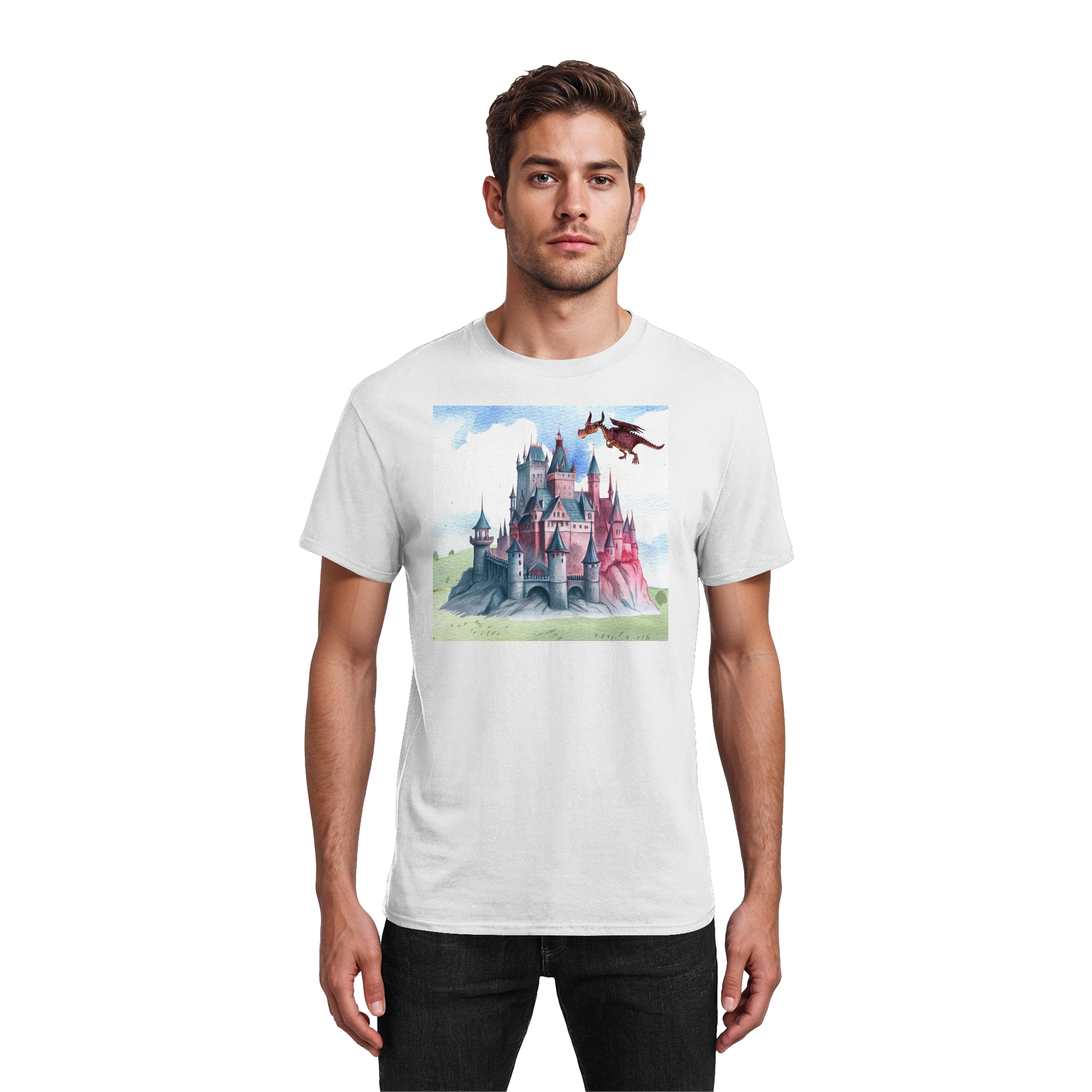 Das Schloss der Drachen - Heavy Cotton T-Shirt