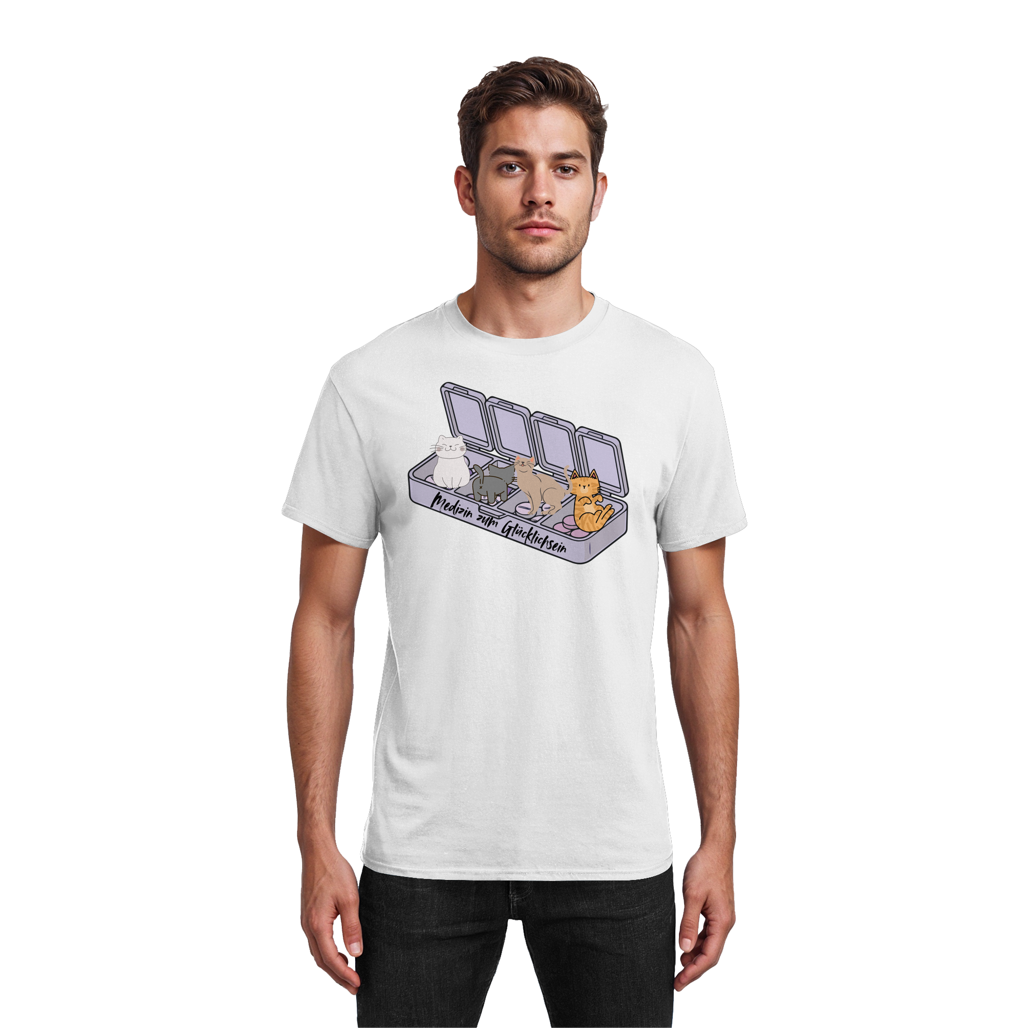 Medizin zum Glücklichsein - Heavy Cotton T-Shirt