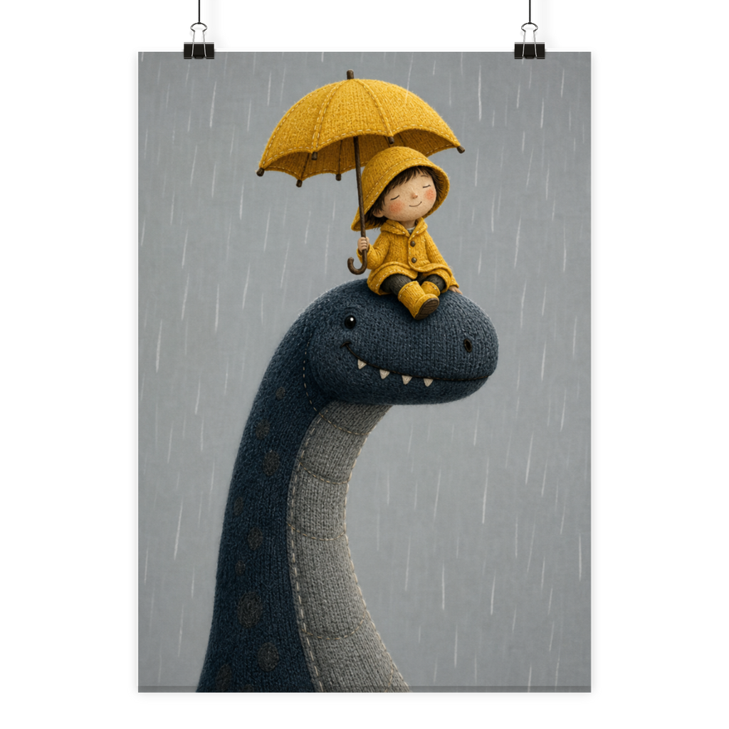 Finding Joy in the Rain - Poster Din A2