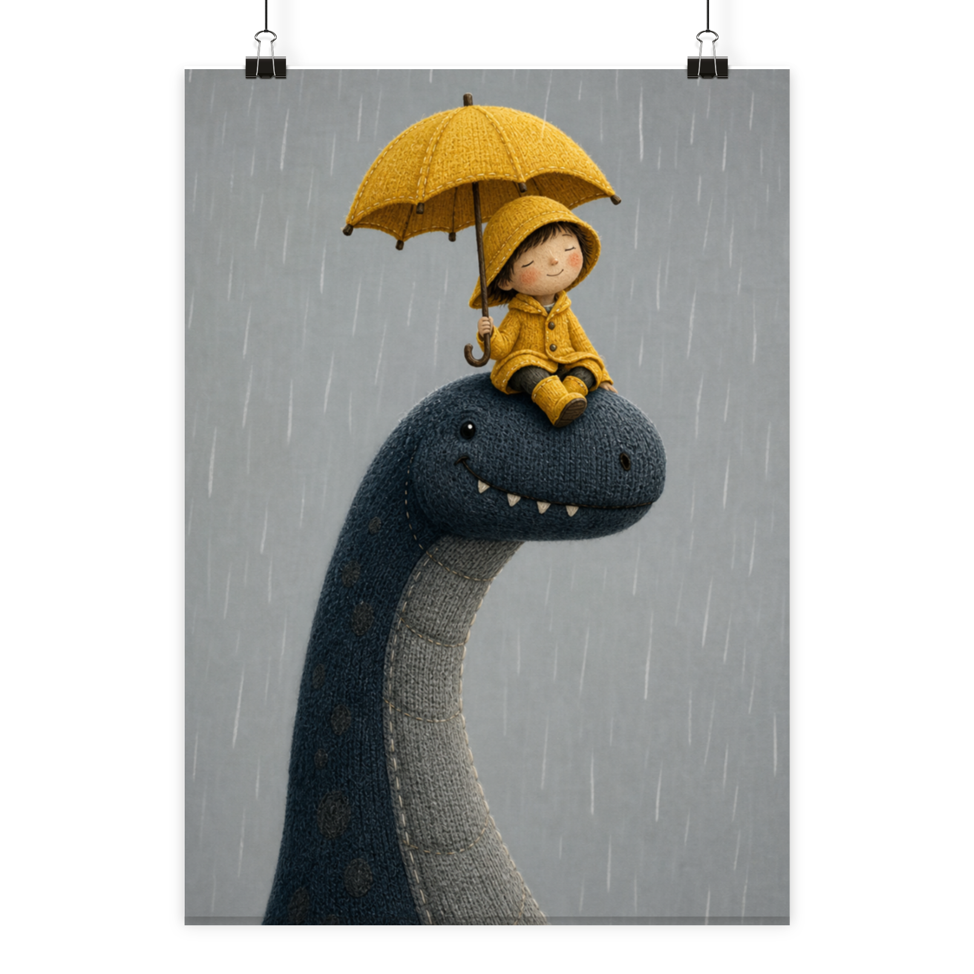 Finding Joy in the Rain - Poster Din A2