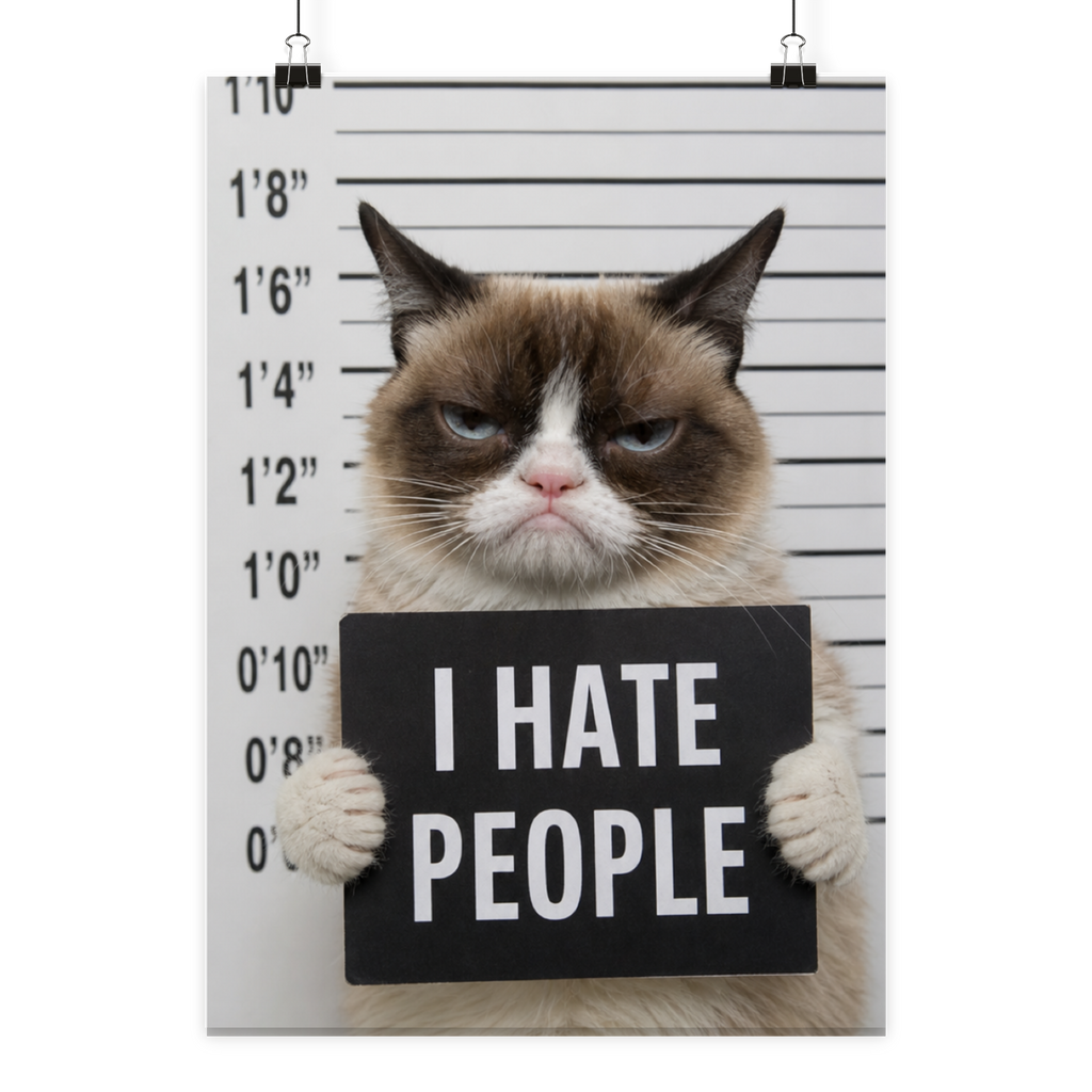 I hate people - Poster Din A2